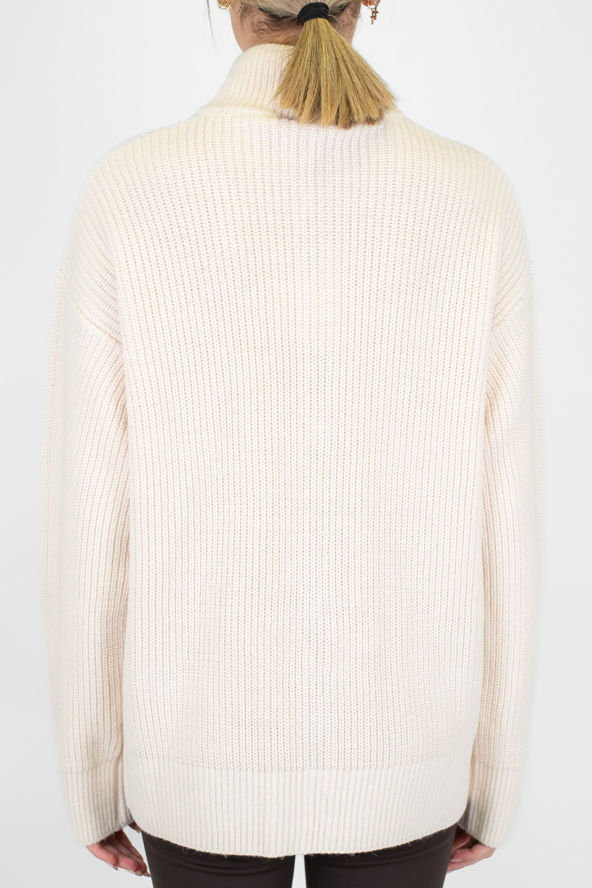 Tensione in - Cardigan con zip in misto lana