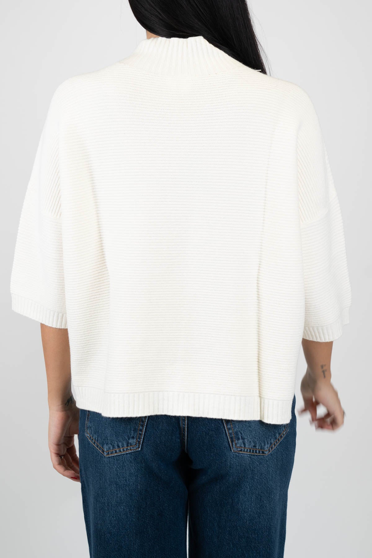 Kontatto - Maglia a coste con manica a tre quarti