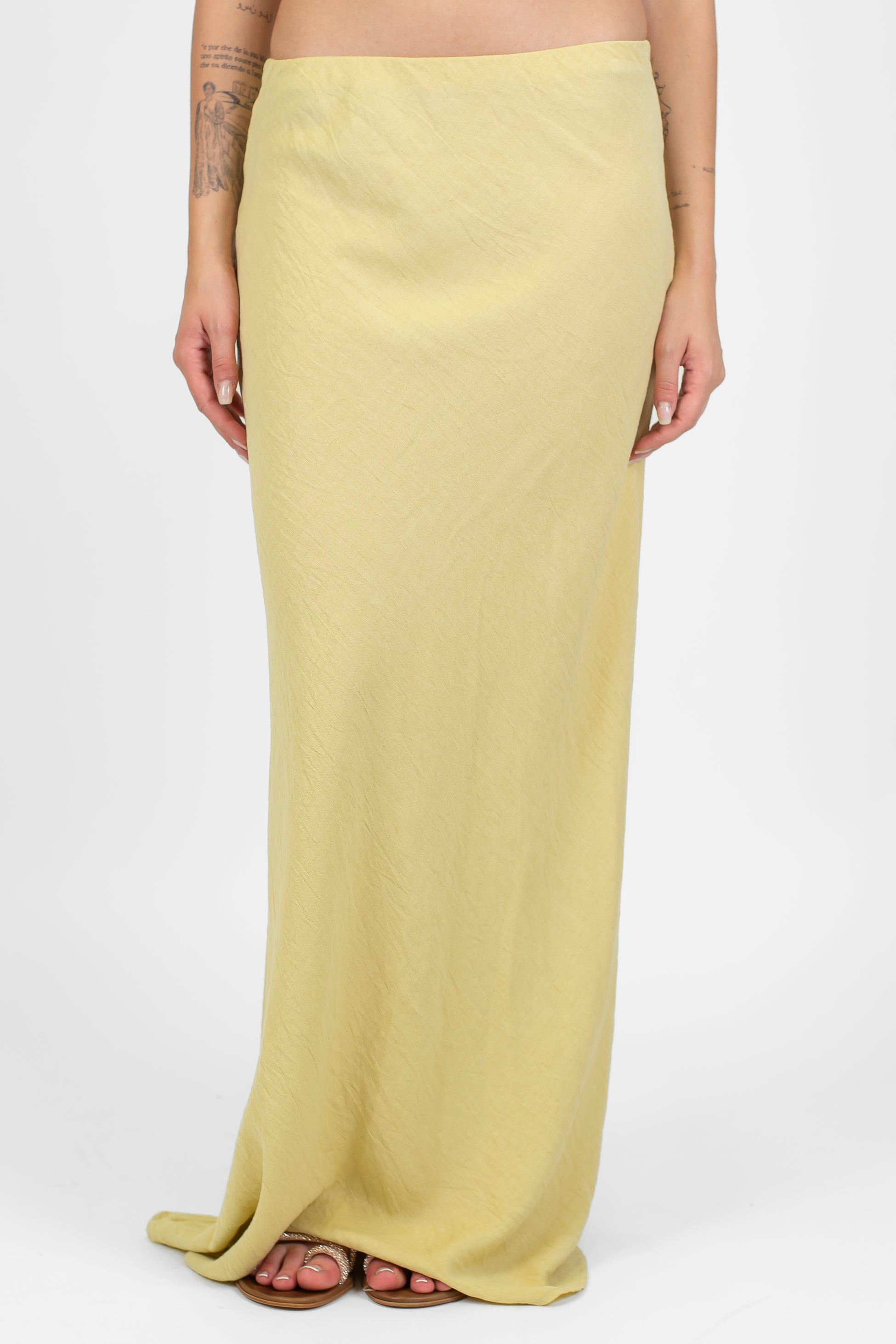 Tensione in - Gonna in viscosa leggera con elastico in vita