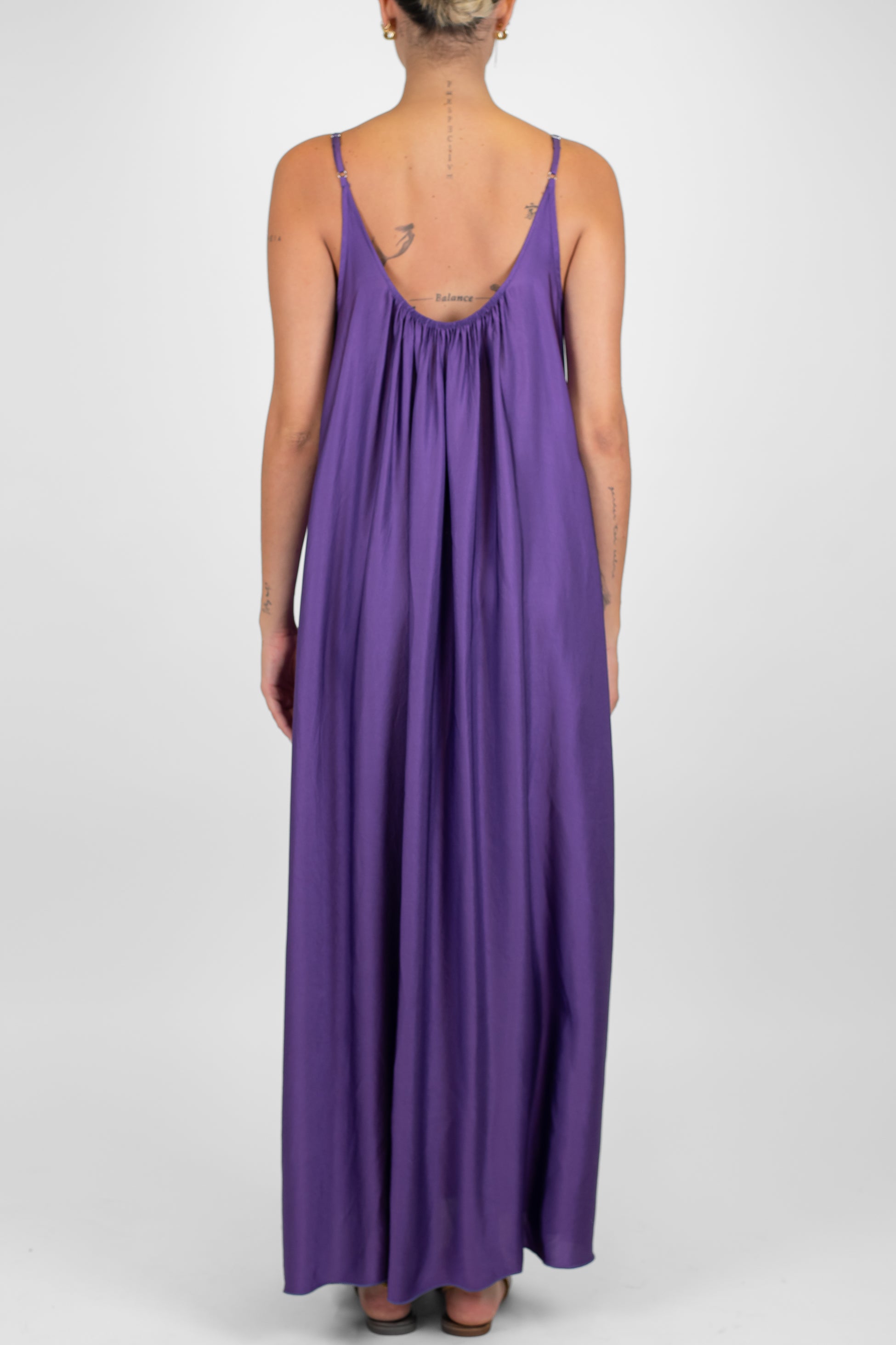 Motel - Abito lungo in viscosa con spalline sottili