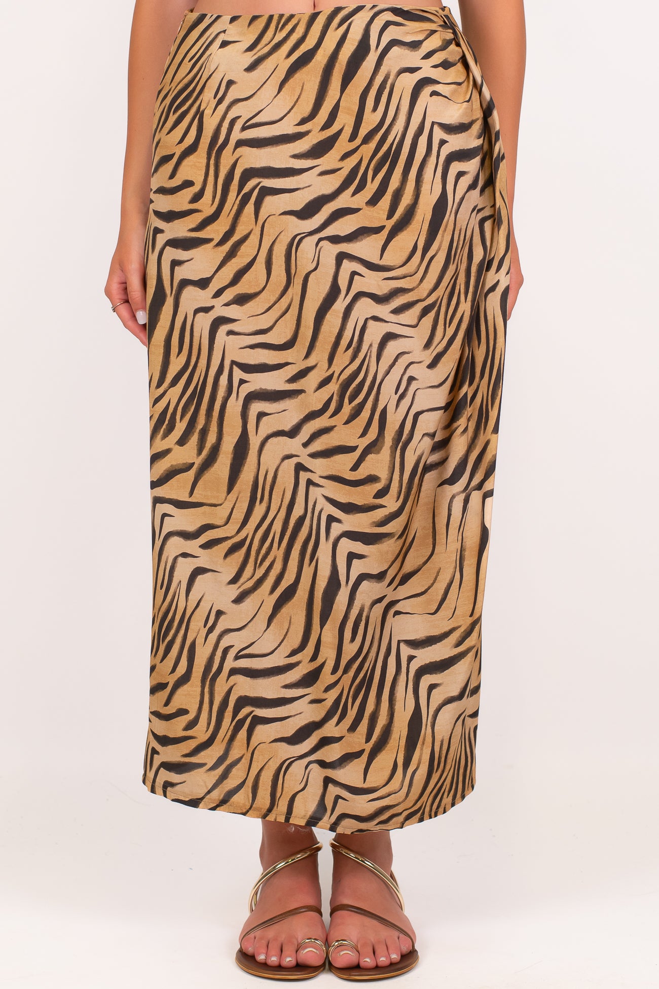 Dixie - Gonna fantasia animalier in viscosa leggera