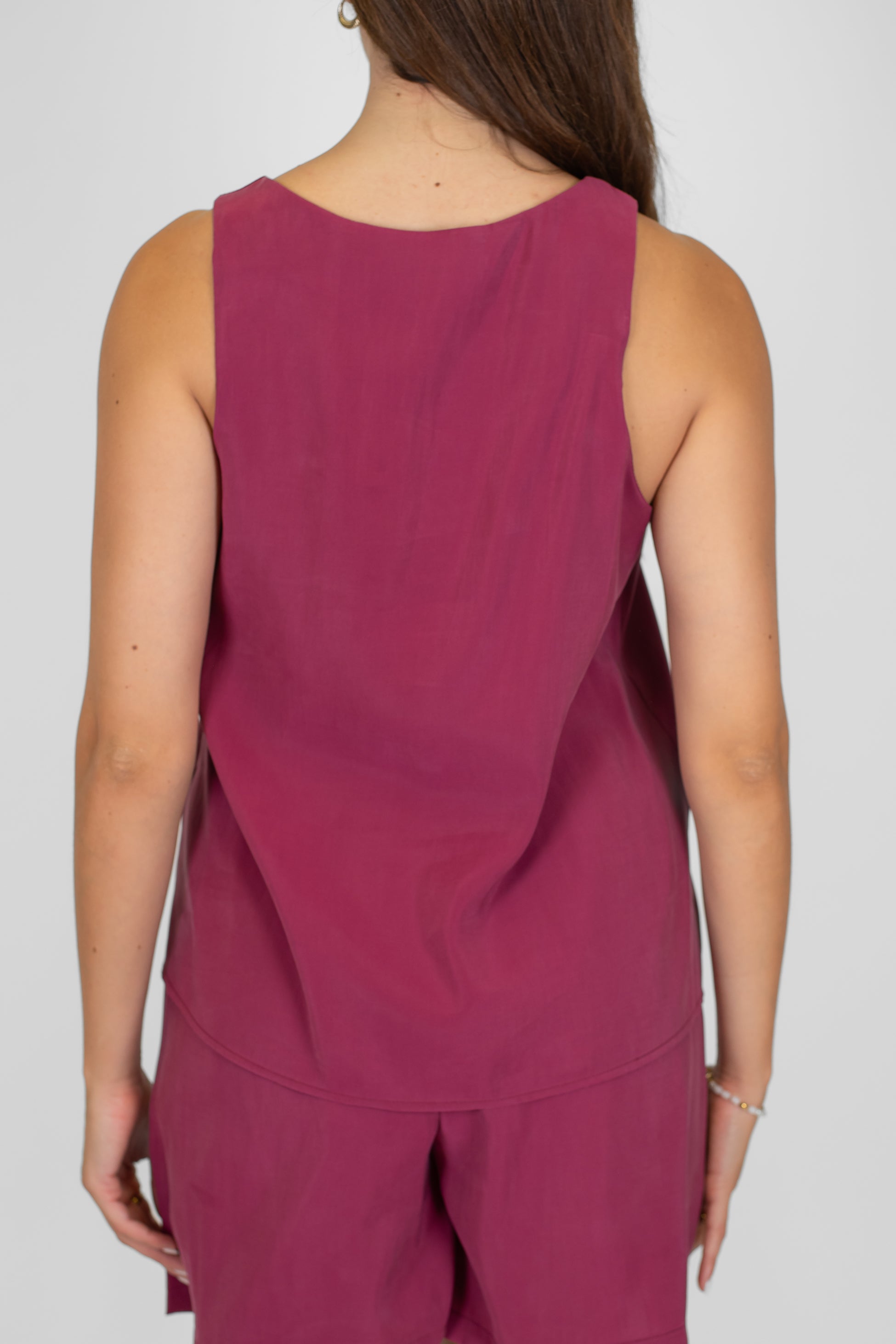 Haveone - Coordinato top scollo v e short con coulisse in vita