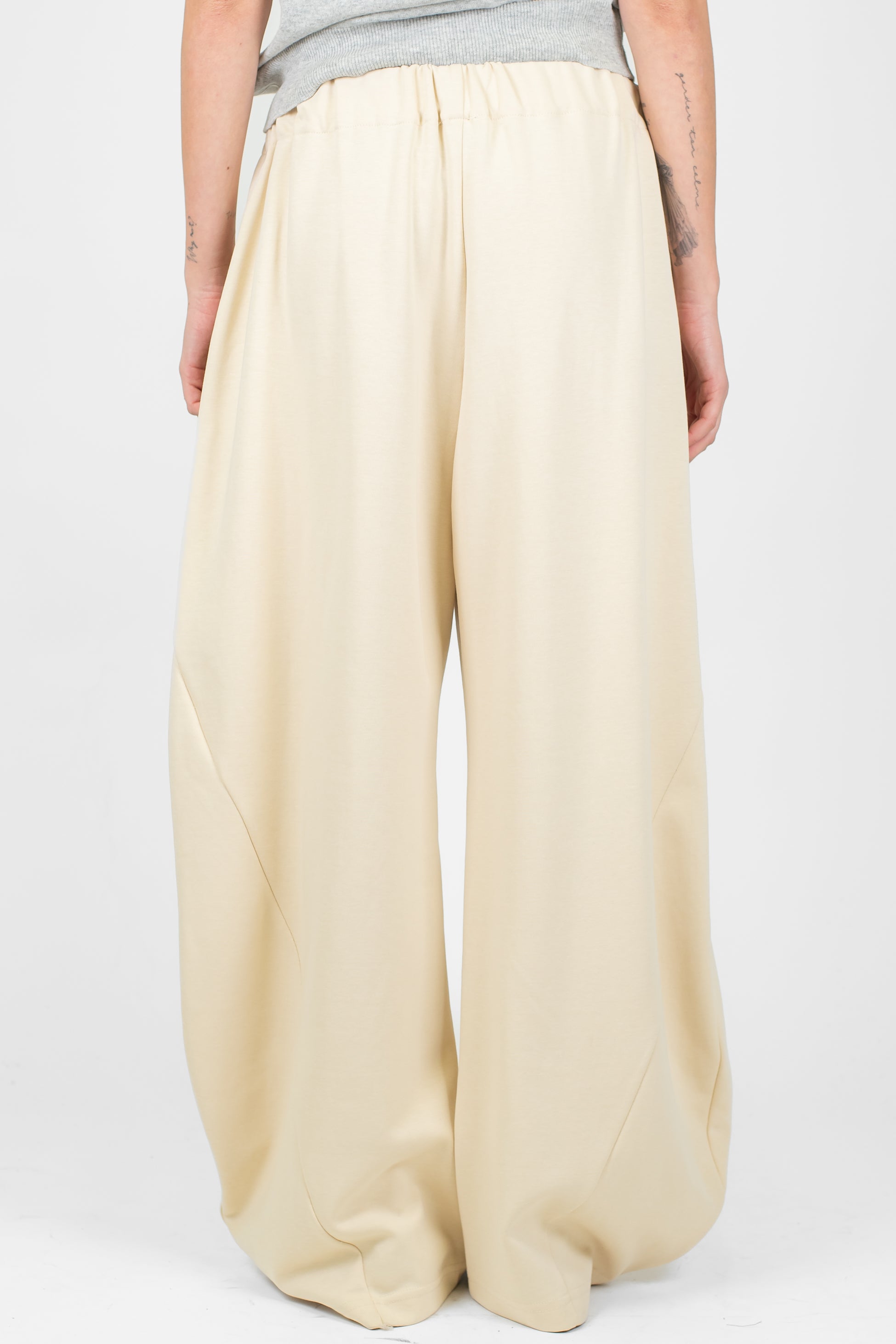 Dixie - Pantalone balloon a gamba ampia con elastico in vita