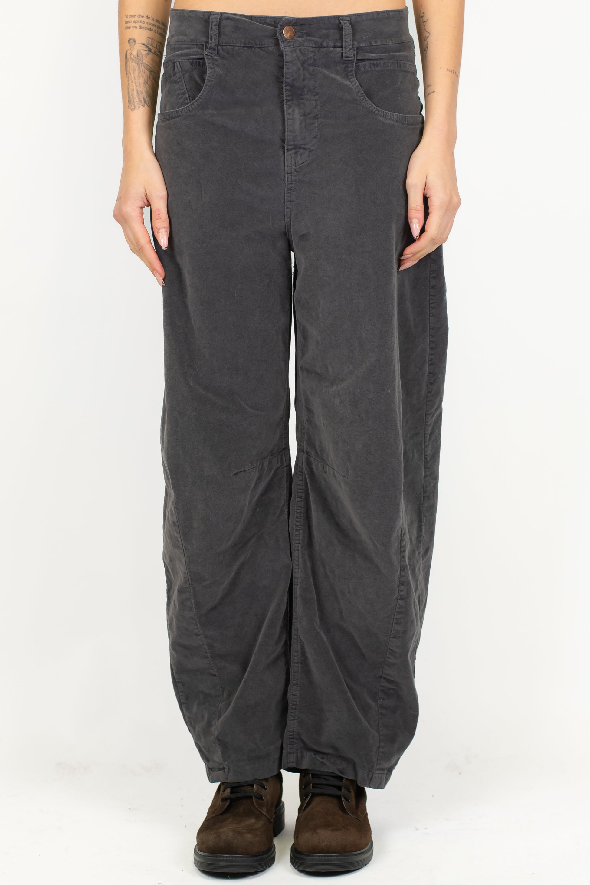 Haveone - Pantalone balloon in velluto liscio