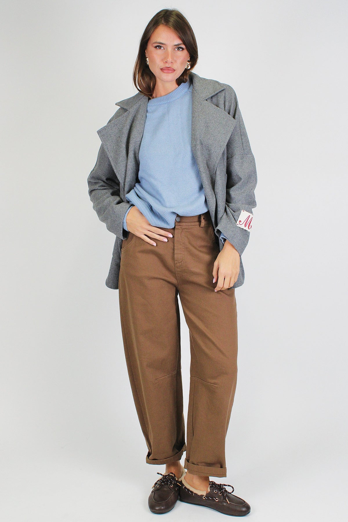 Tensione in - Pantalone balloon in denim colorato