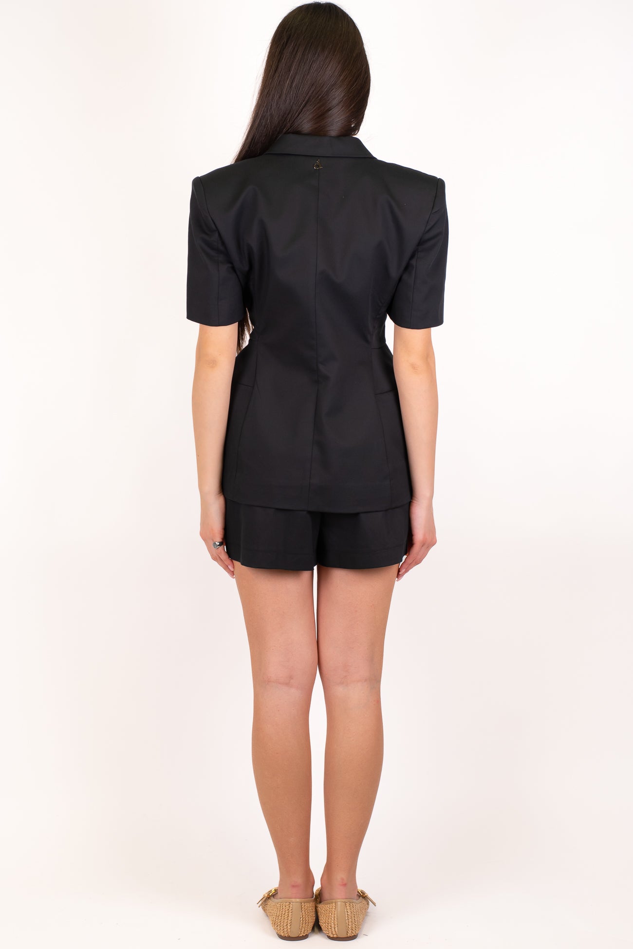 Dixie - Coordinato giacca doppiopetto sfiancata con spalline e shorts