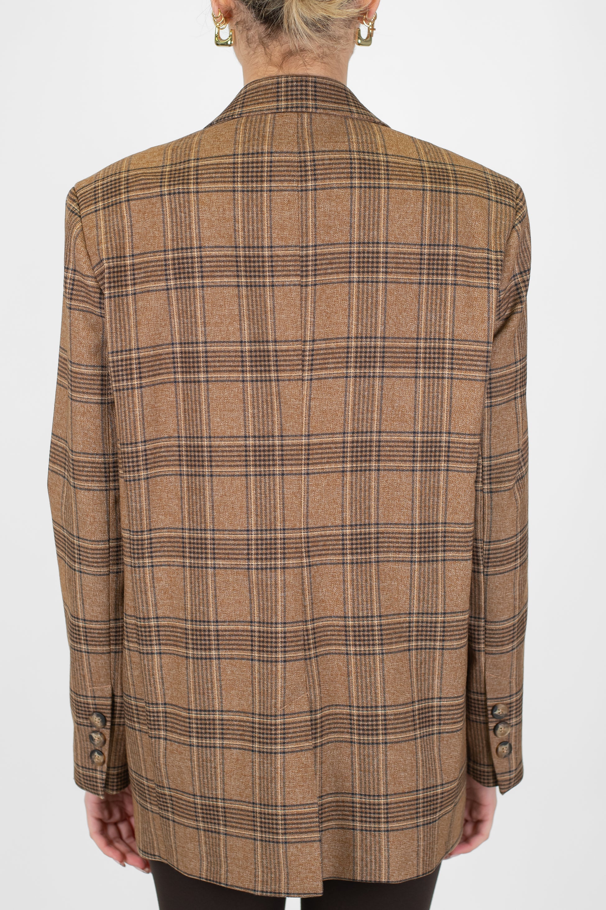 Haveone - Giacca fantasia check con spalline