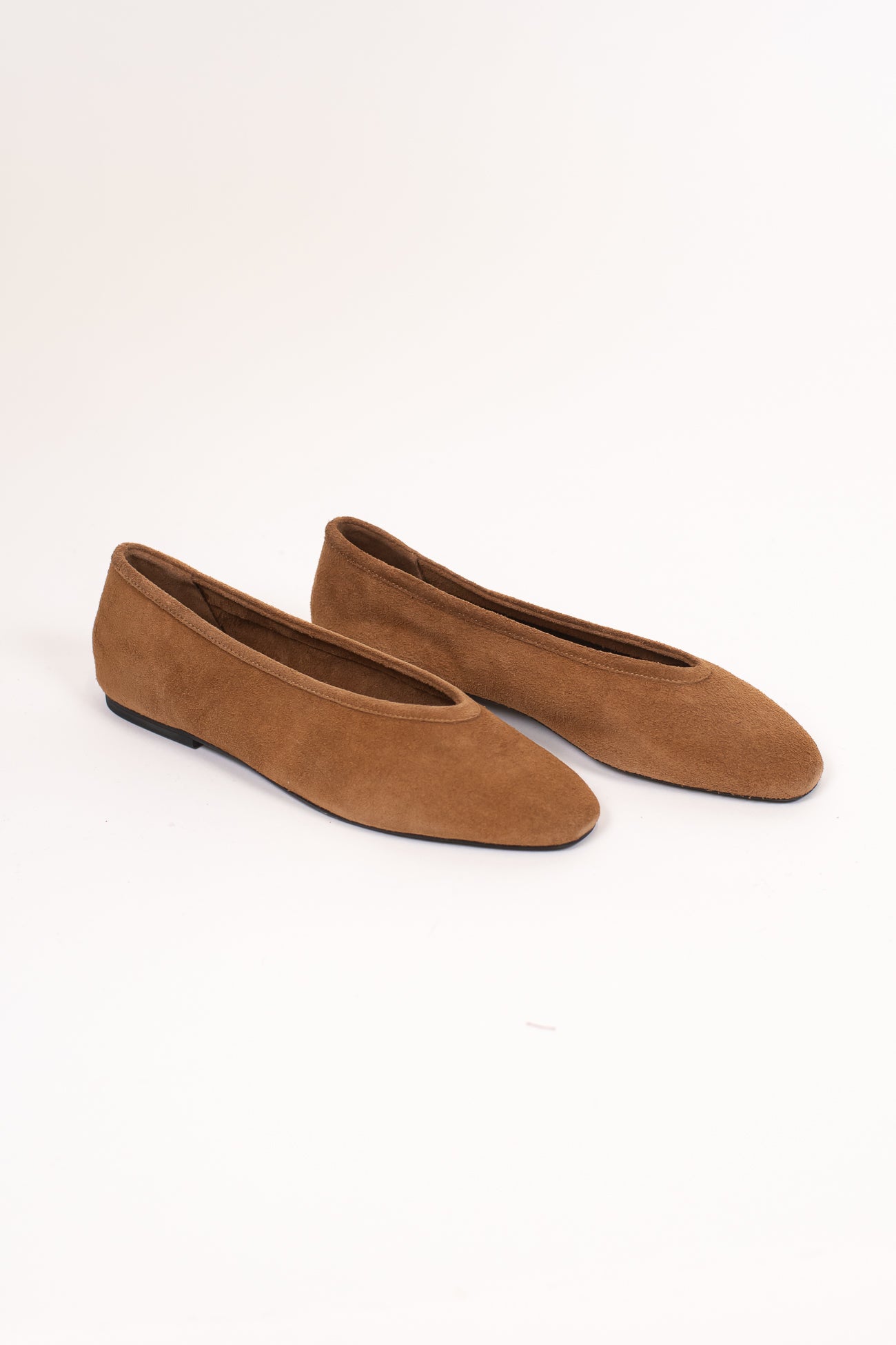 Mosaic - Ballerina in suede con suola in cuoio