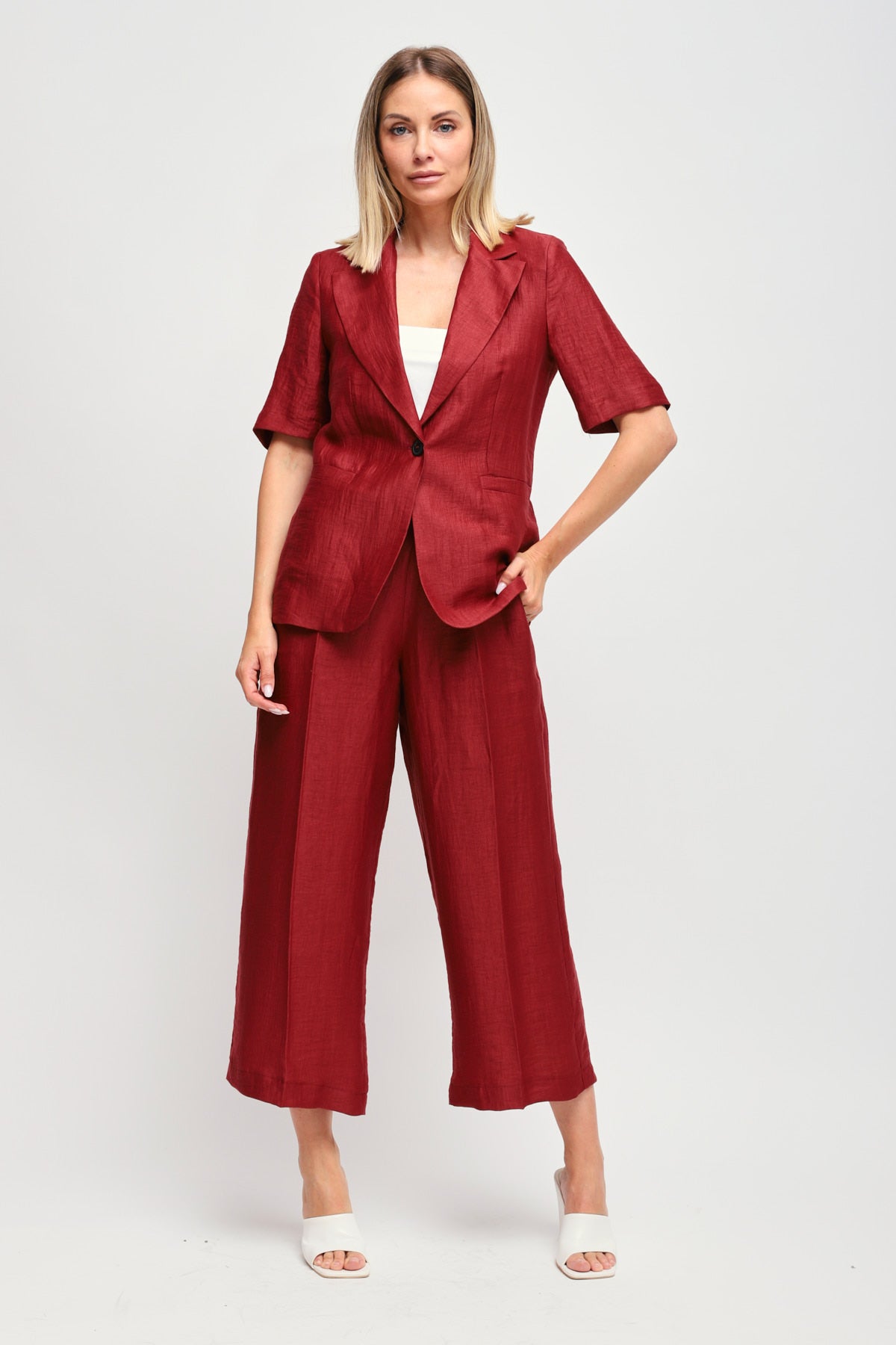 Maryley - Giacca mezzamanica in lino