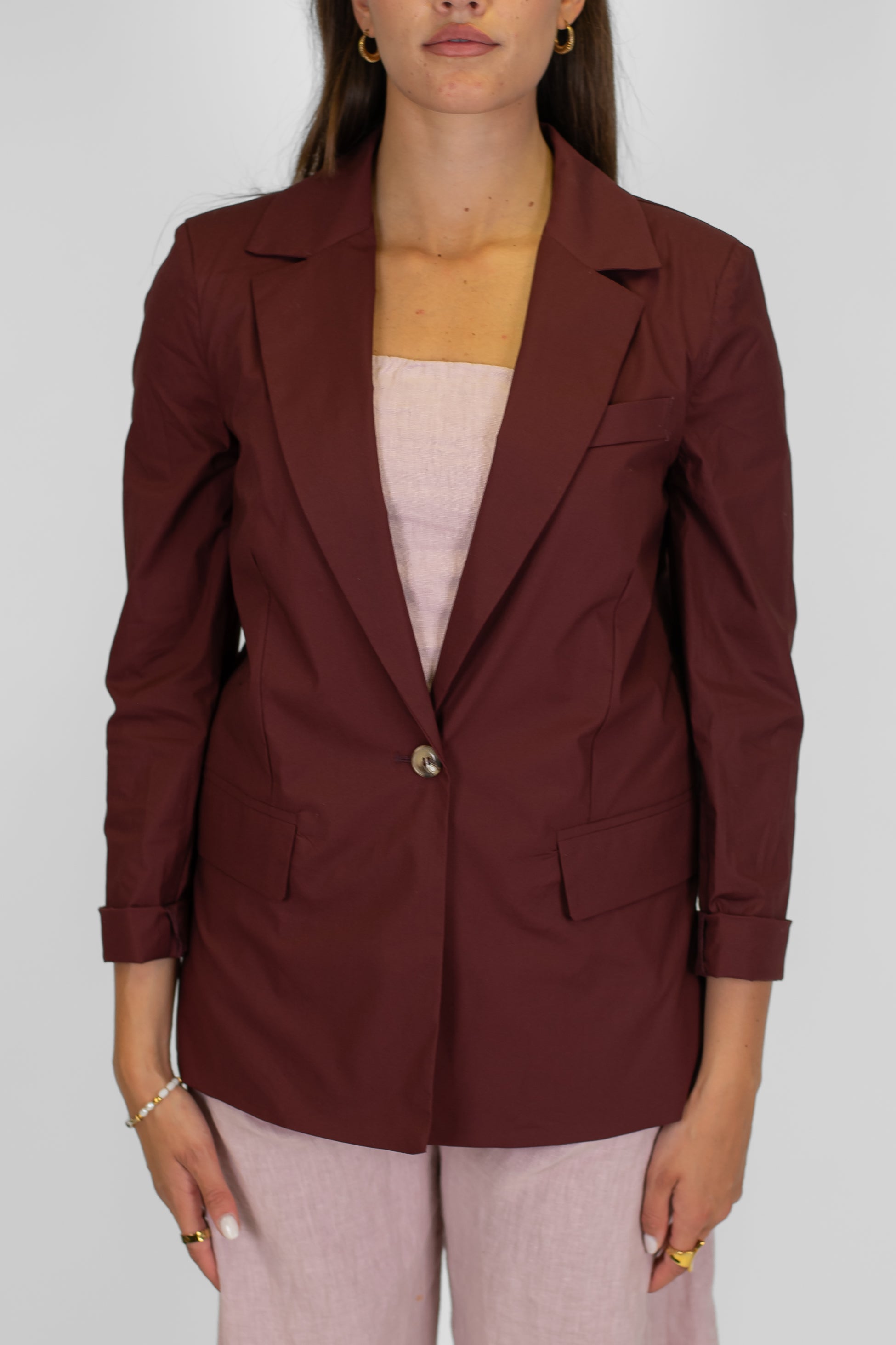 Tensione in - Giacca monopetto in cotone leggero