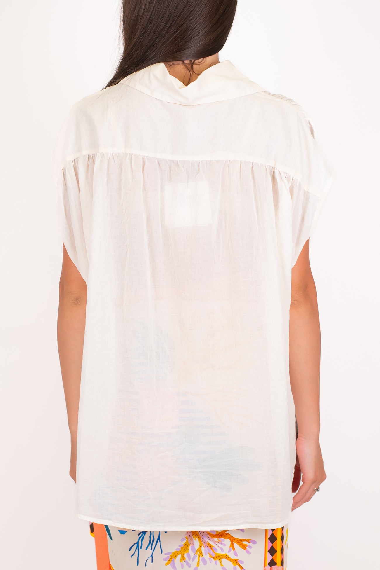 Tensione in - Camicia mezzamanica in mussola di cotone