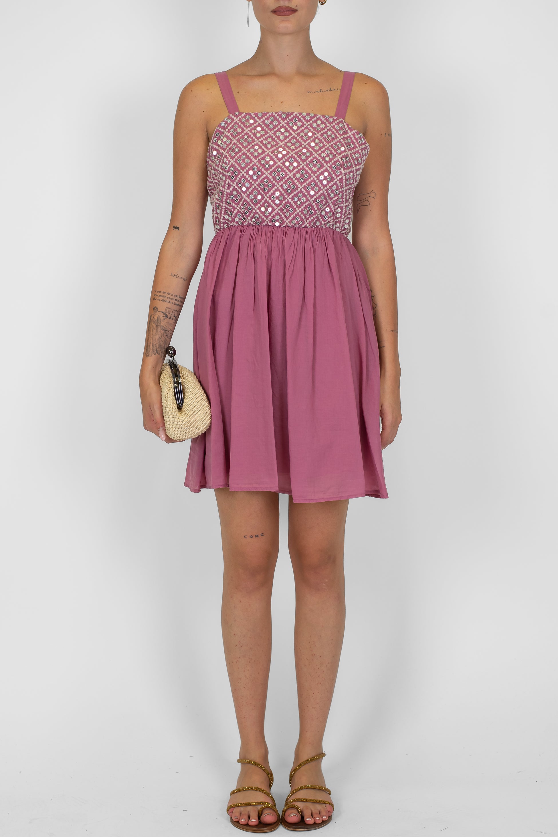 Dixie - Abito corto con top in paillettes