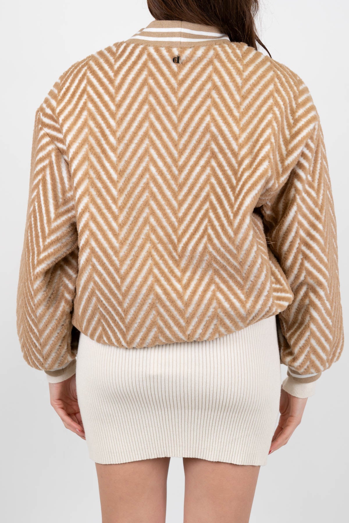 Dixie - Bomber fantasia spigata in misto lana