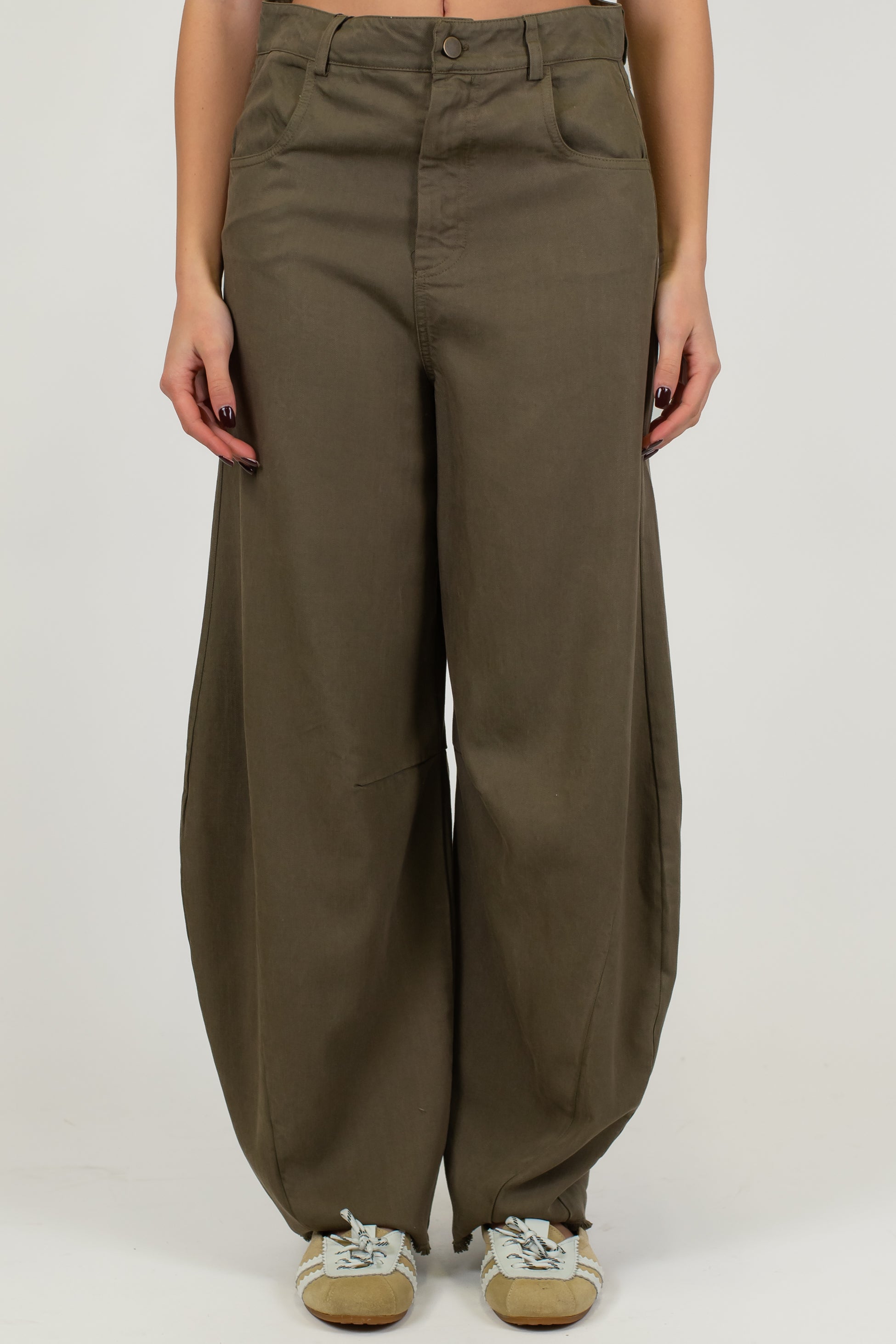 Dixie - Pantalone balloon in lyocell con tasconi posteriori