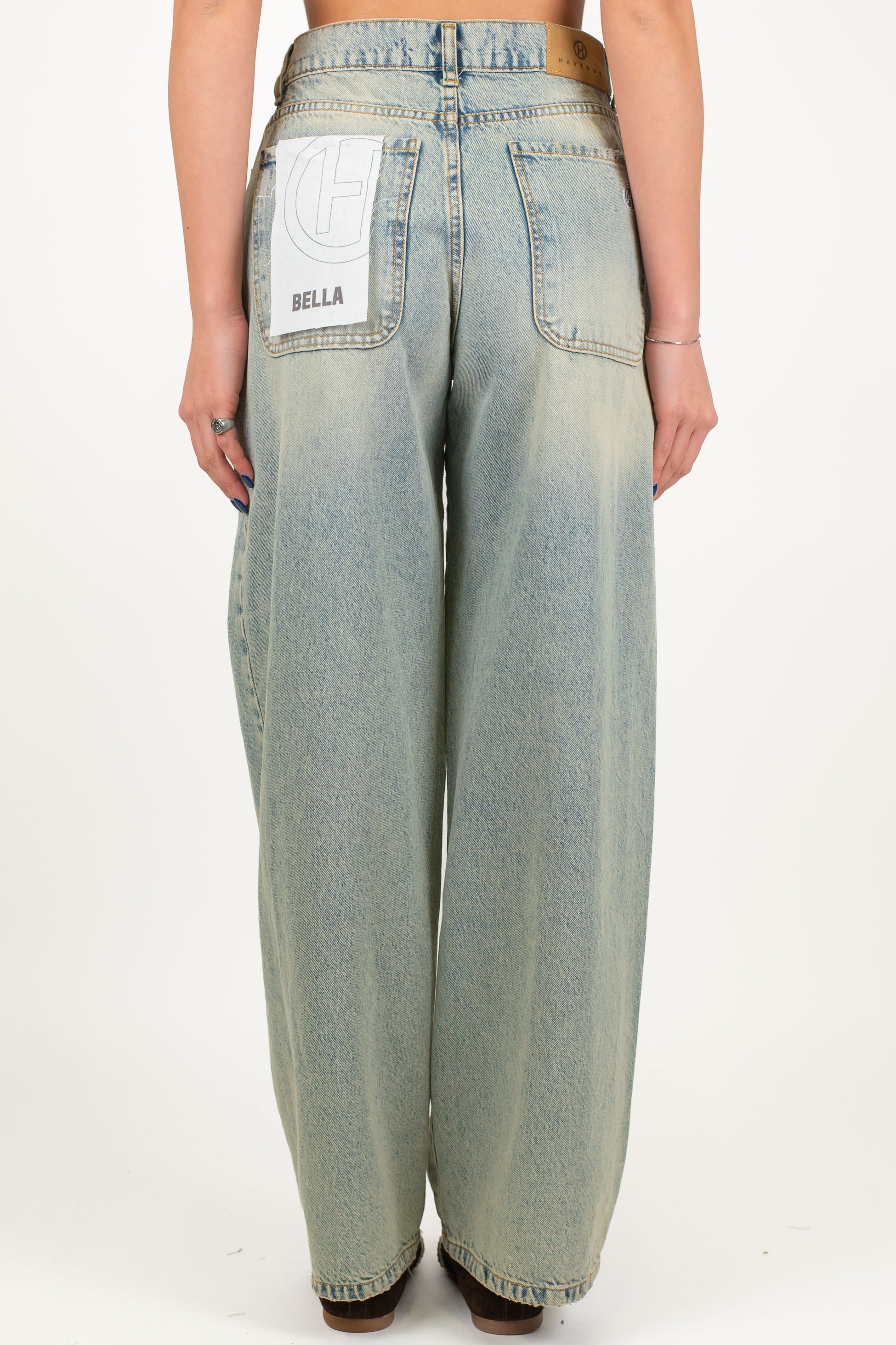 Haveone - Jeans balloon lavaggio sabbiato modello Bella