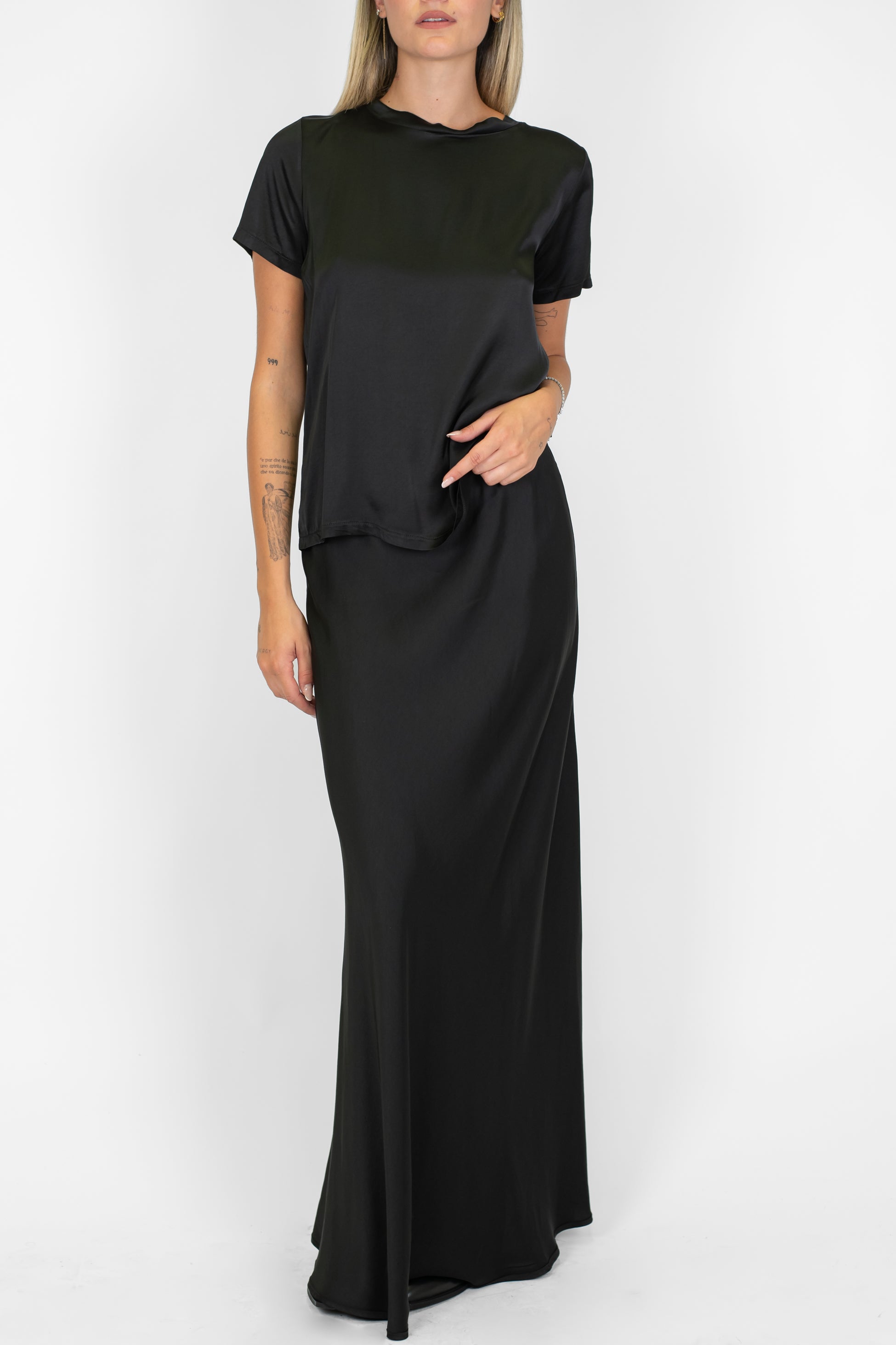 Tensione in - Gonna in viscosa con elastico in vita