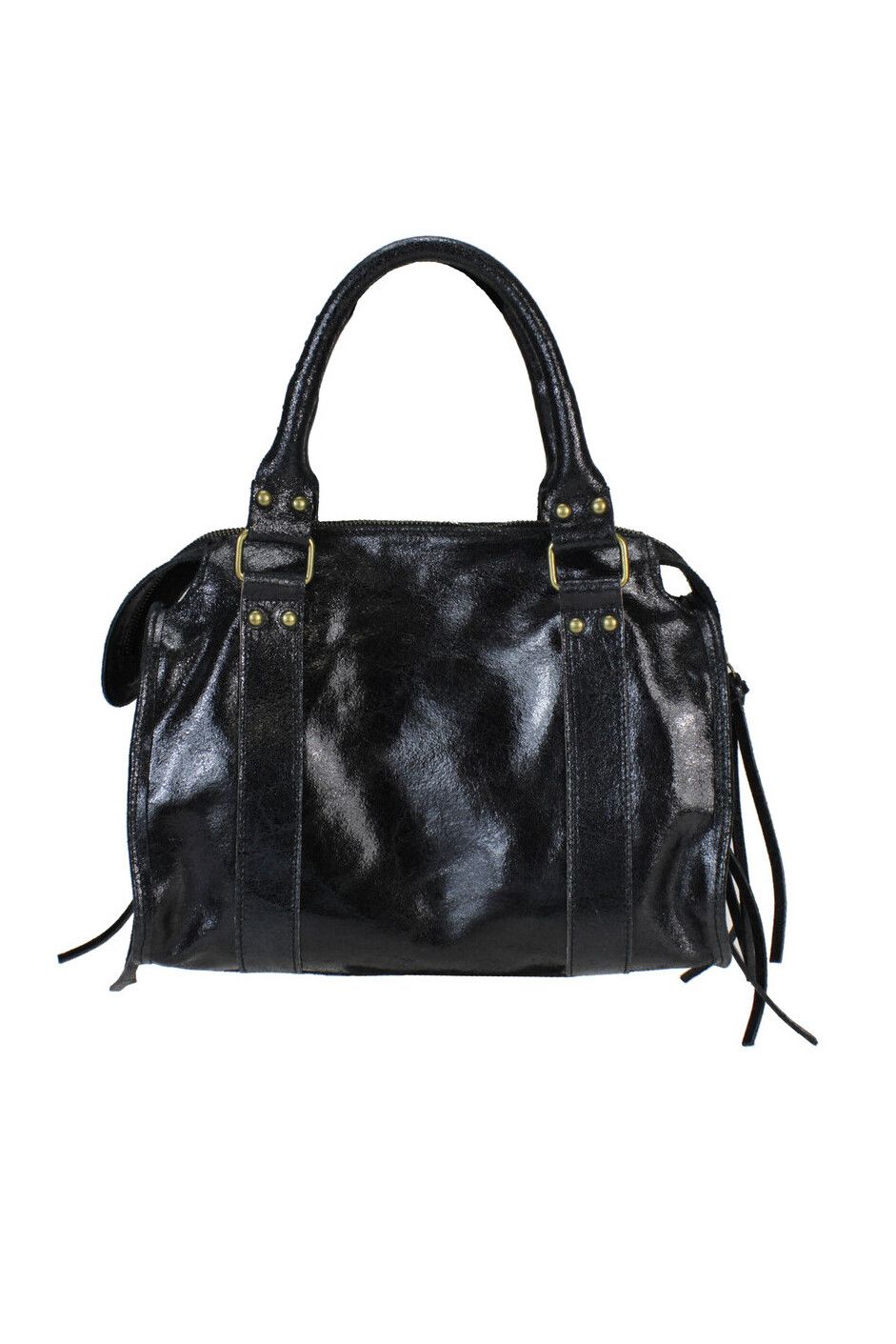 Borsa grande in pelle spalmata