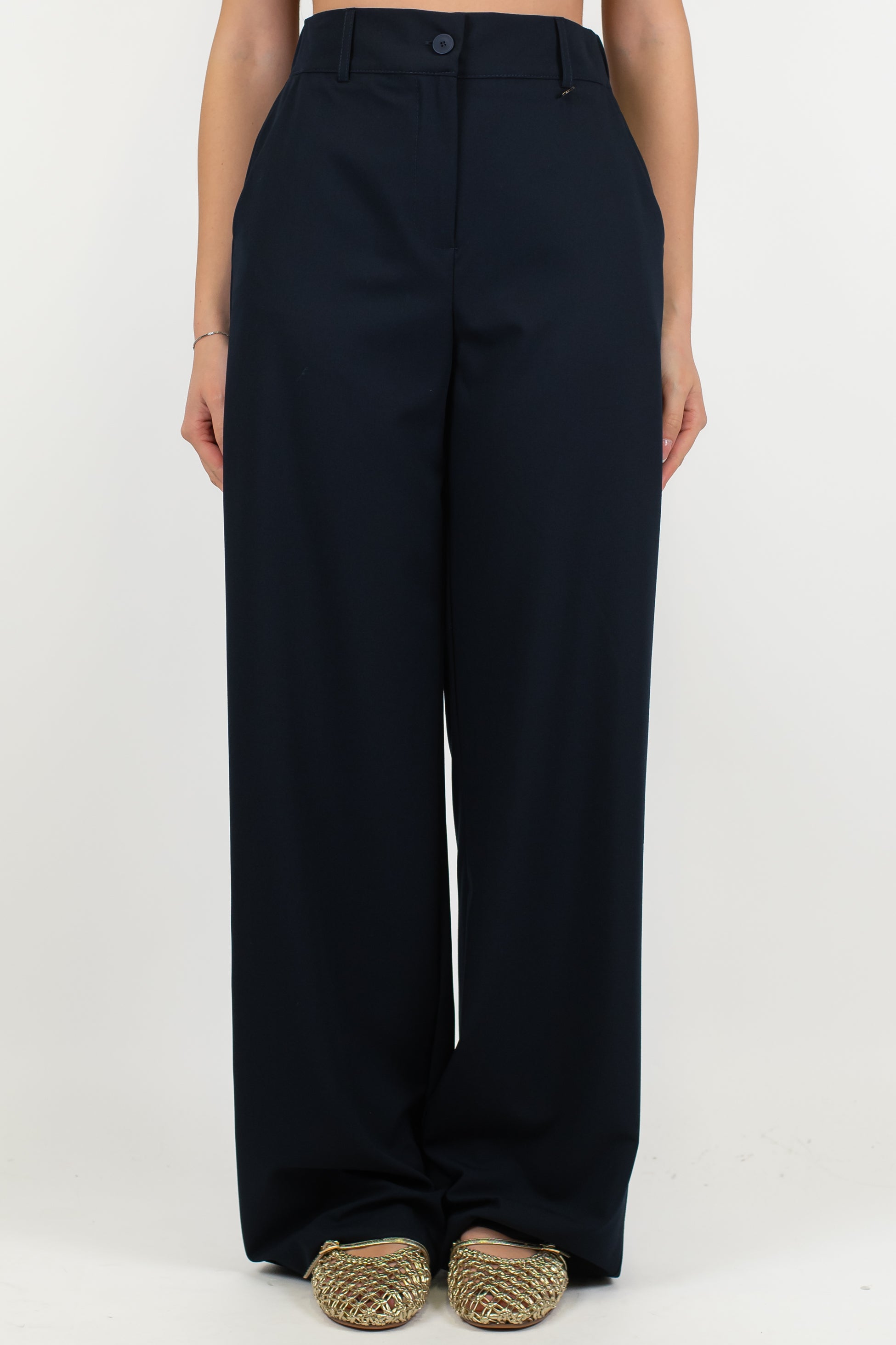 Dixie - Pantalone palazzo con elastico sul retro