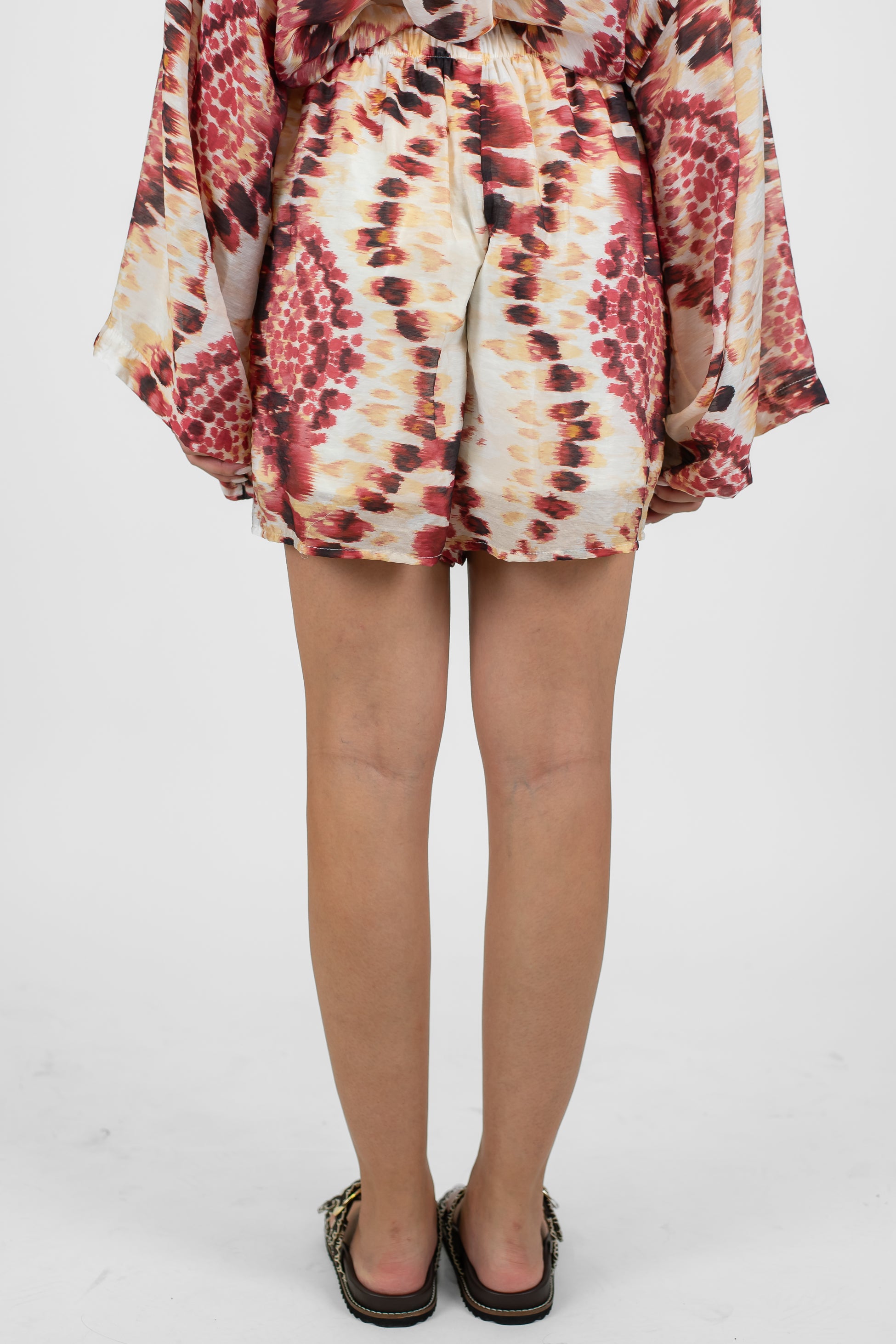 Tensione in - Shorts fantasia astratta in lyocell con coulisse