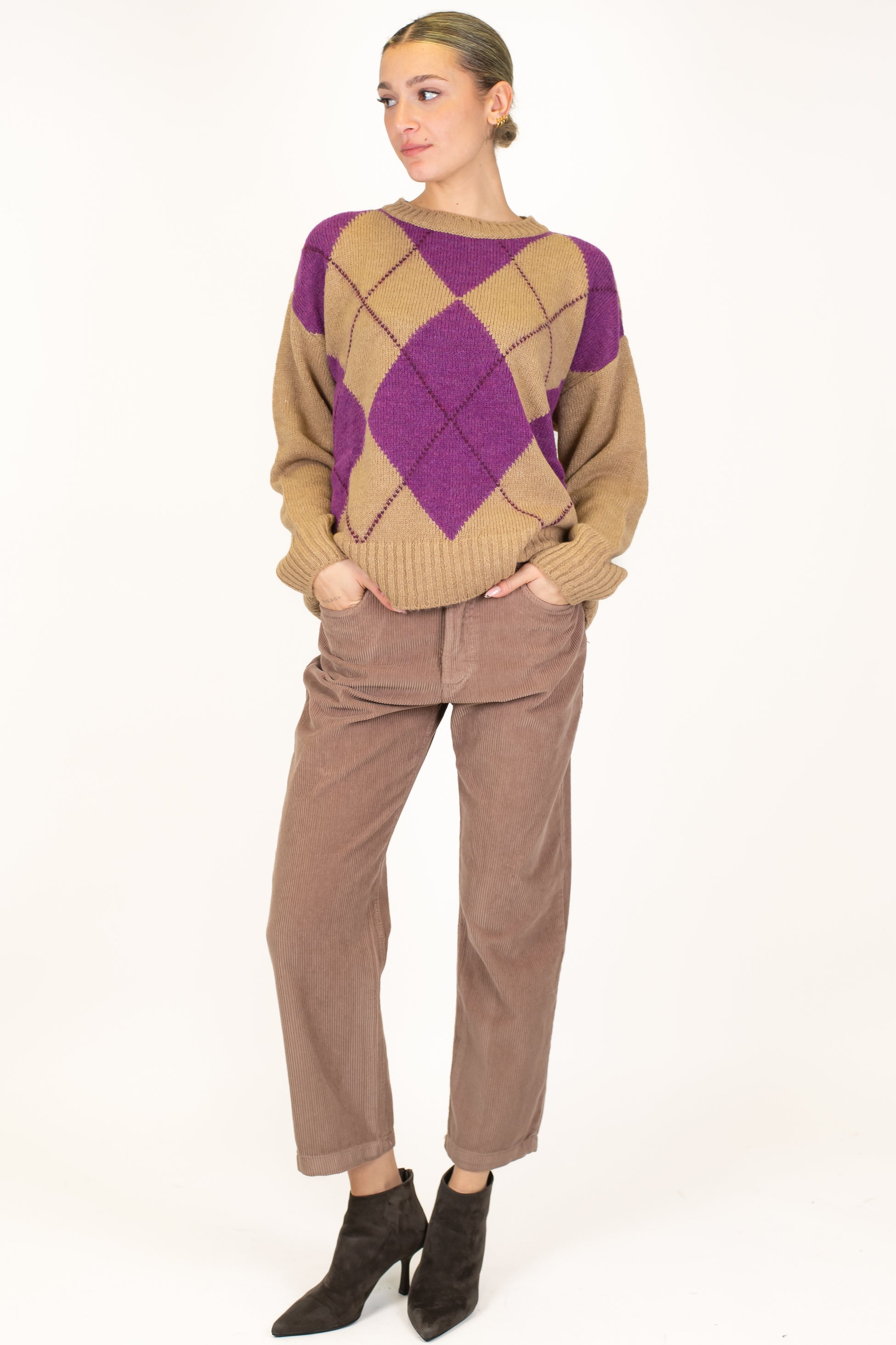 Tensione in - Pantalone in velluto millerighe regular modello Tom