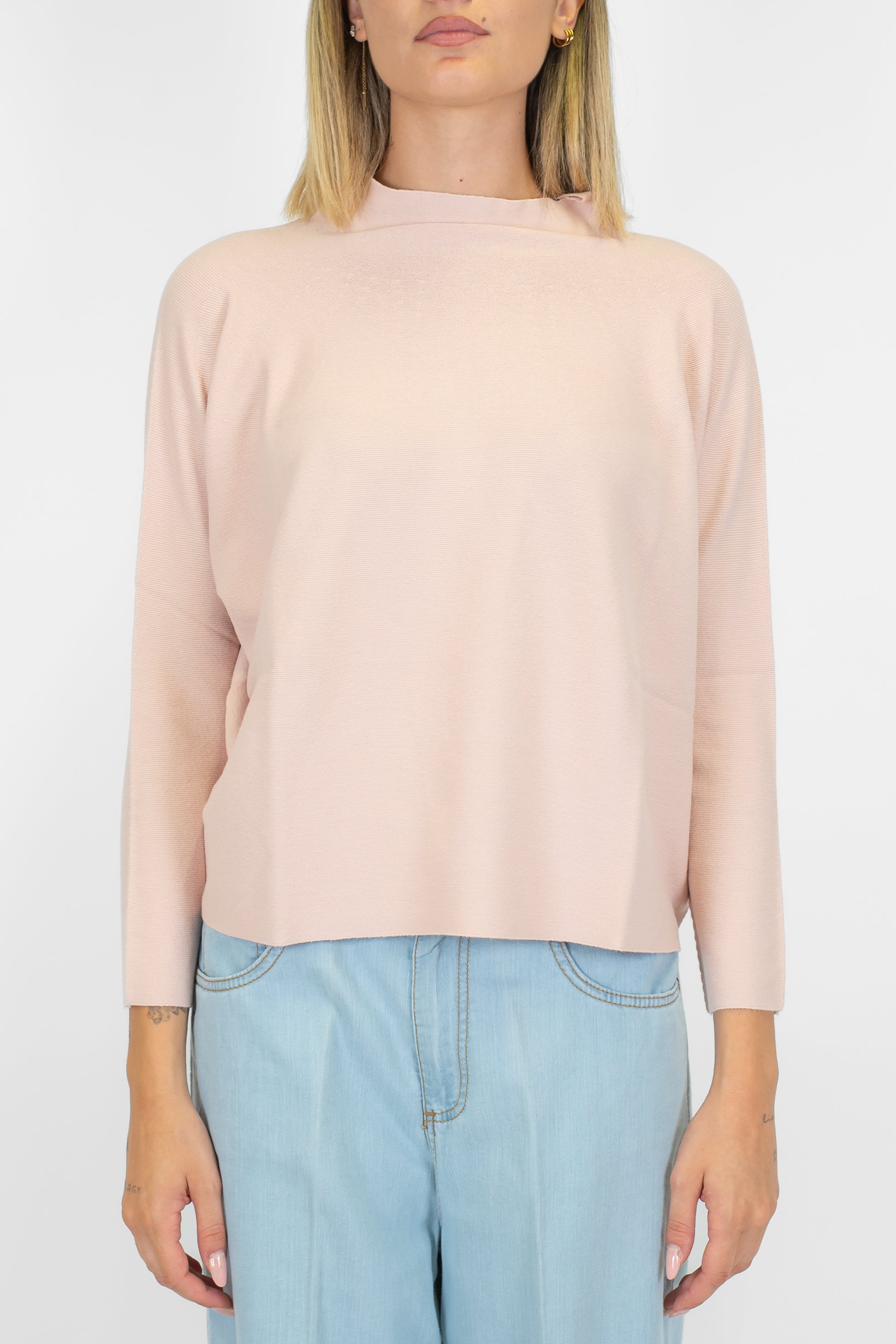 Kontatto - Maglia con collo cratere e manica tre quarti