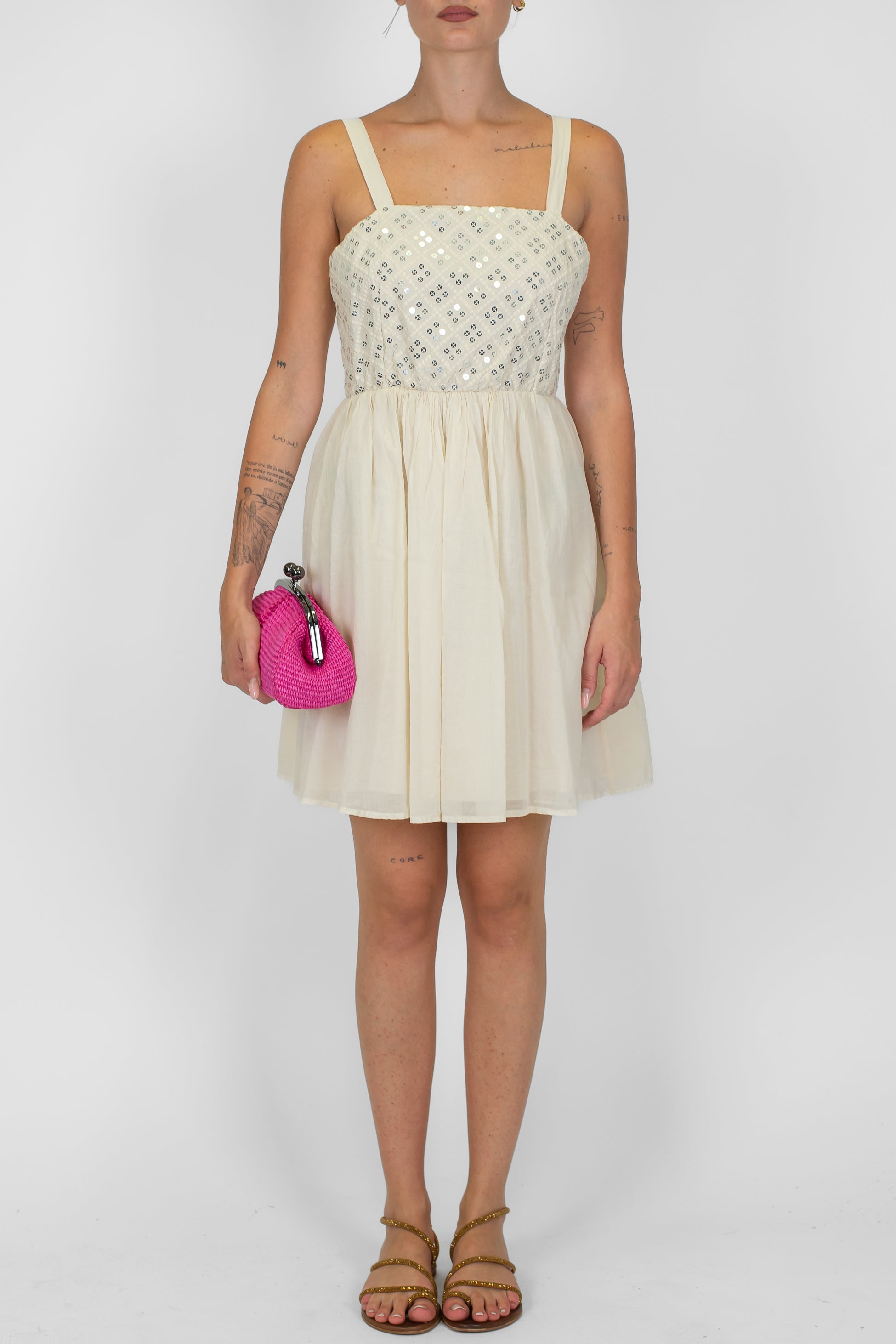 Dixie - Abito corto con top in paillettes