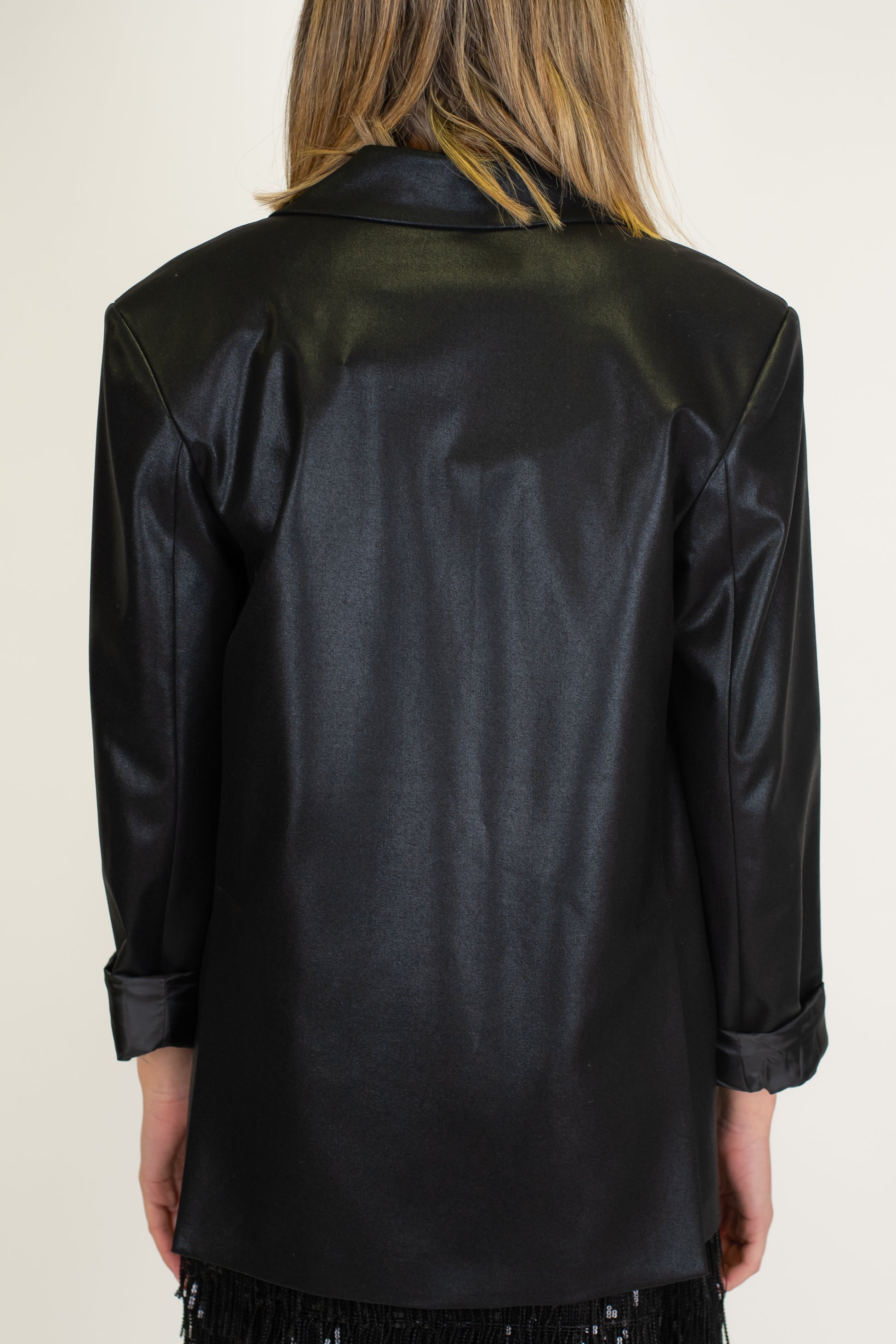 Haveone - Giacca monopetto over glitter scon spille