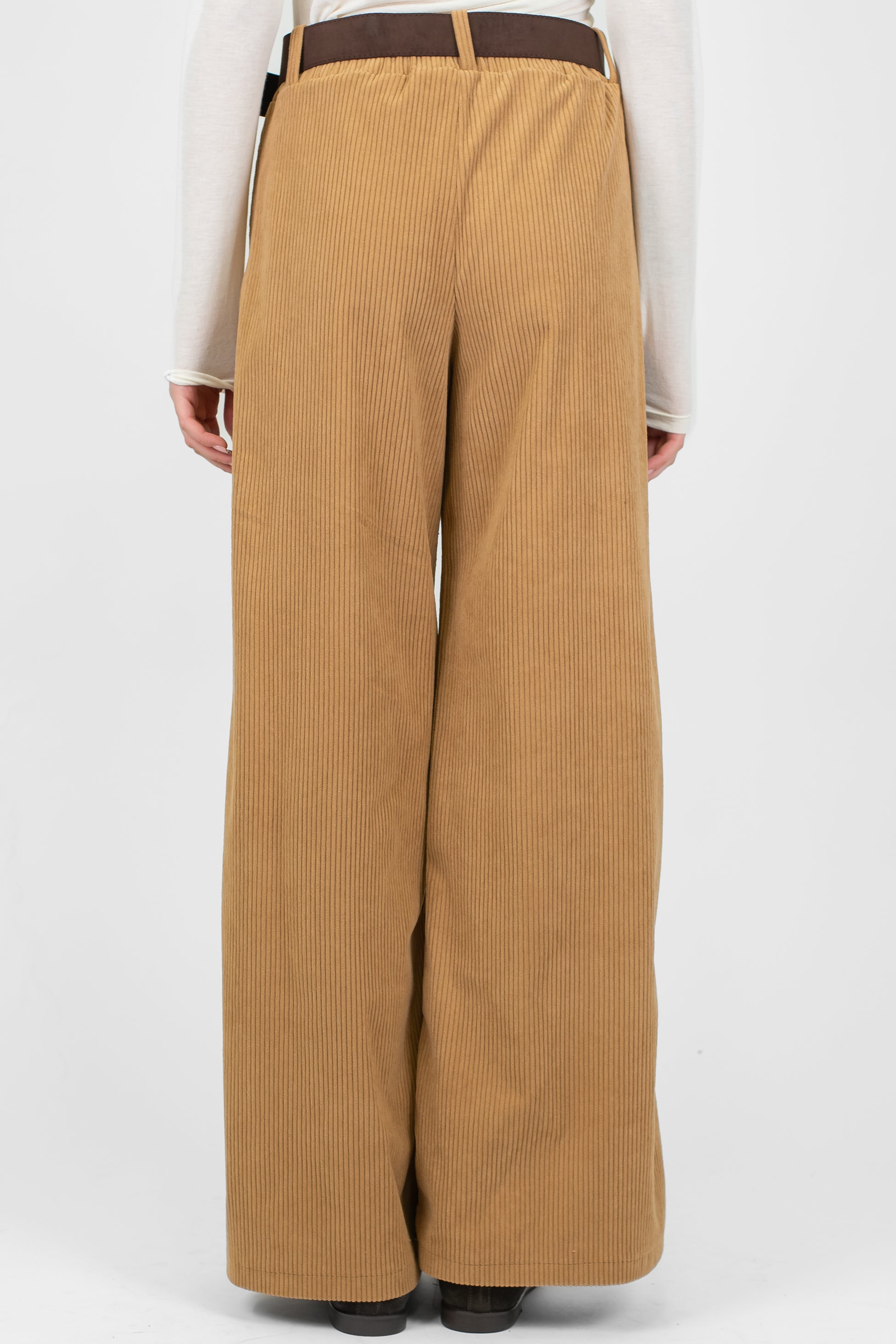 Haveone - Pantalone palazzo in velluto a coste