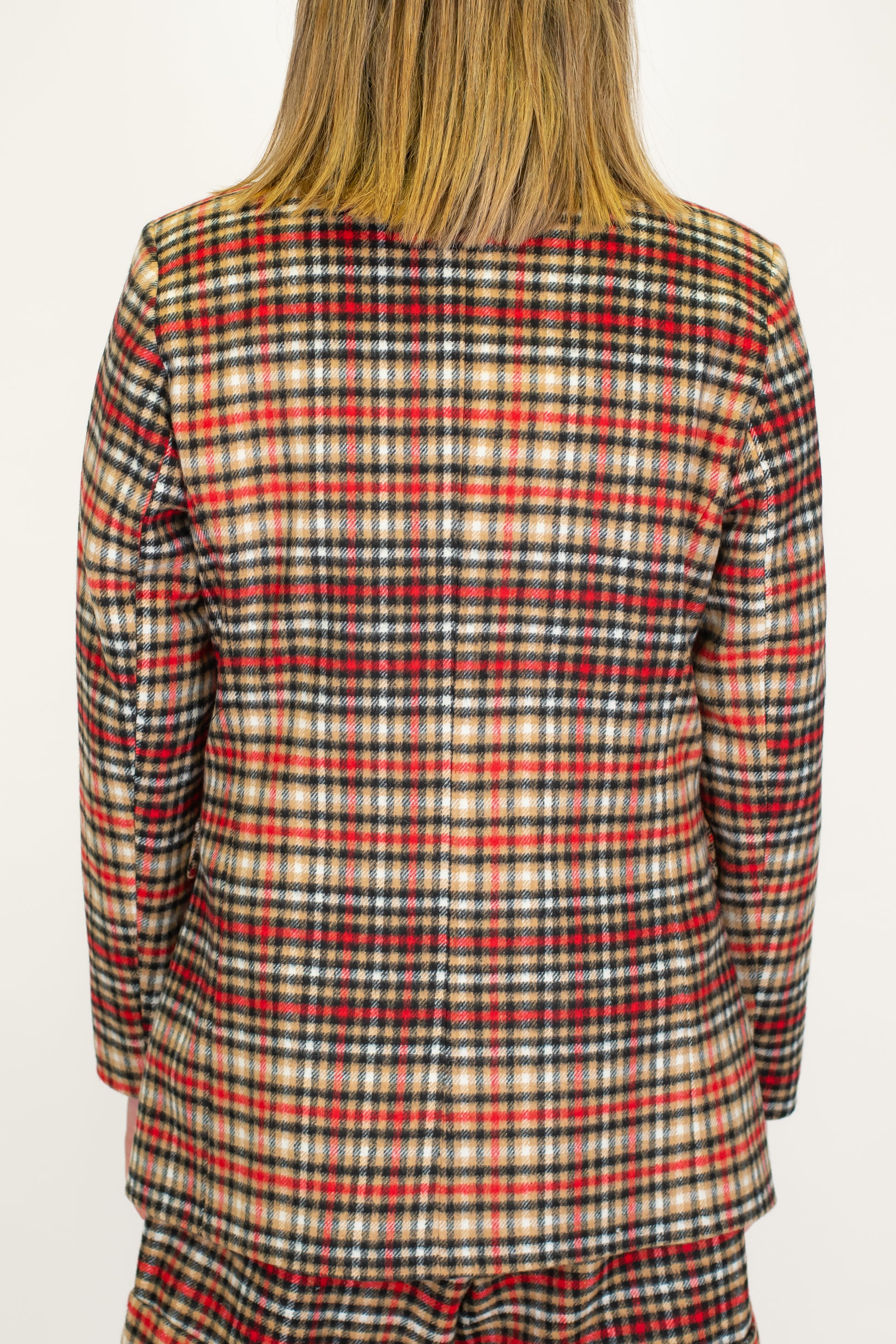 Tensione in - Giacca fantasia check in misto lana