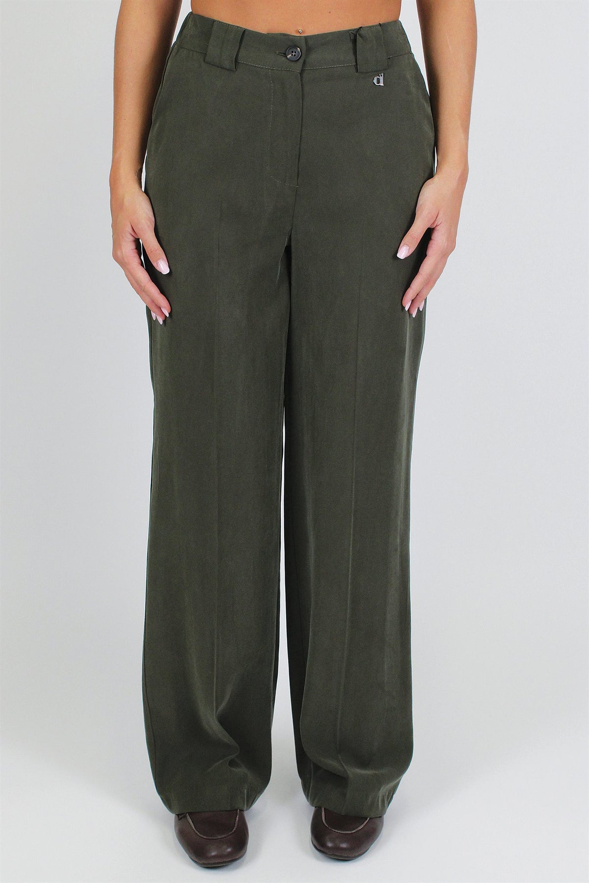 Dixie - Pantalone palazzo con elastico sul retro