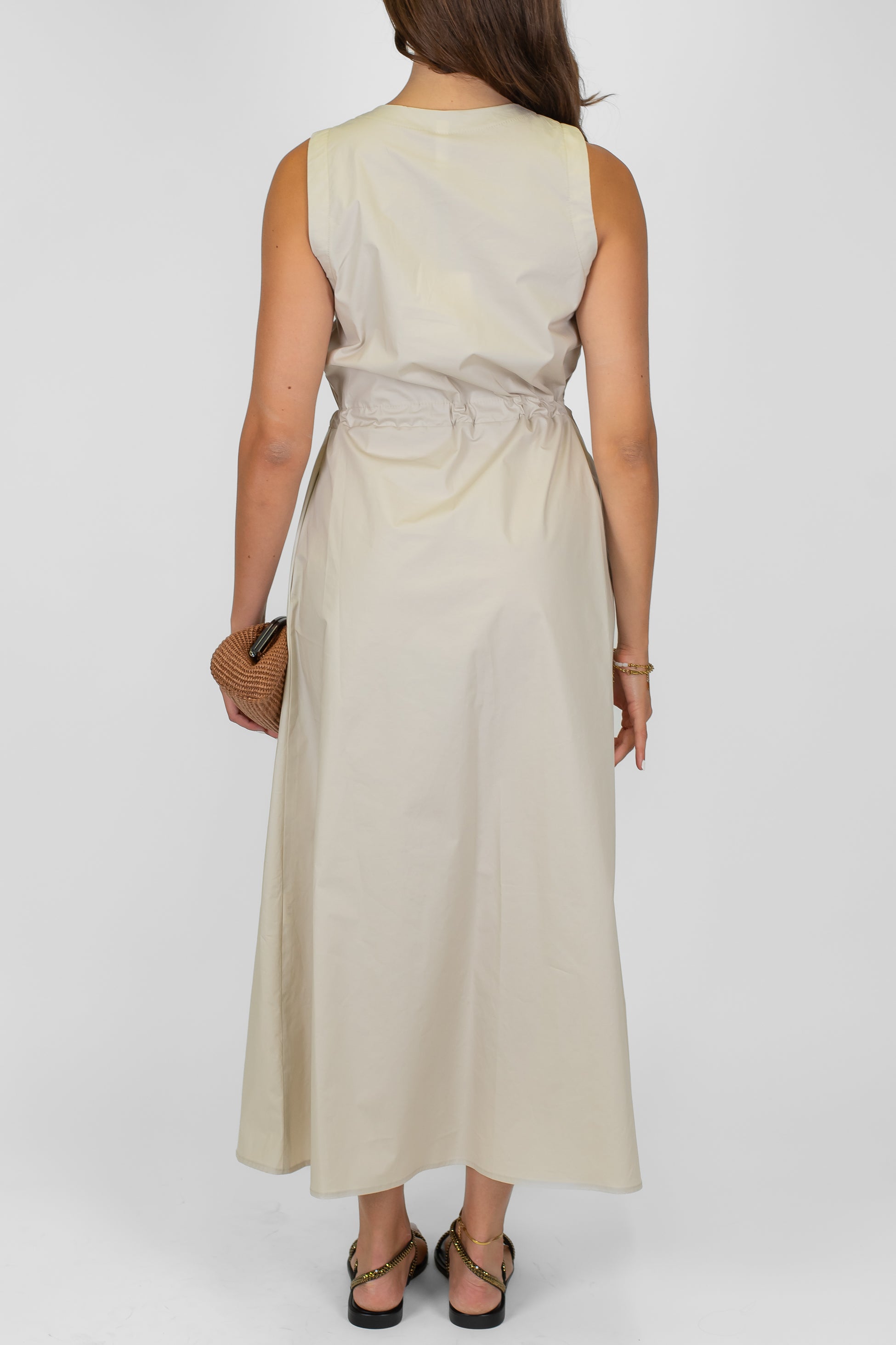 Tensione in - Abito giromaniche con coulisse in vita