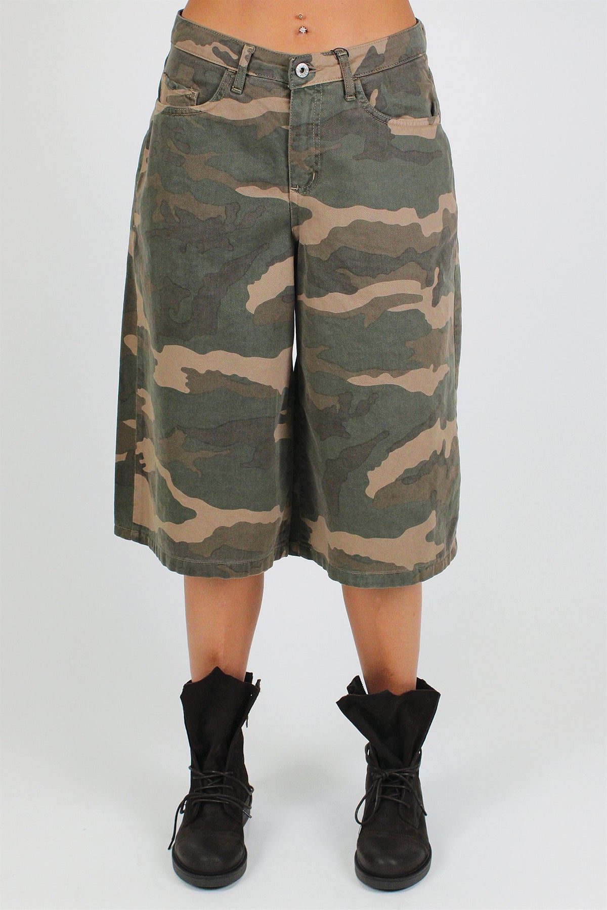 Dixie - Bermuda fantasia camouflage in denim