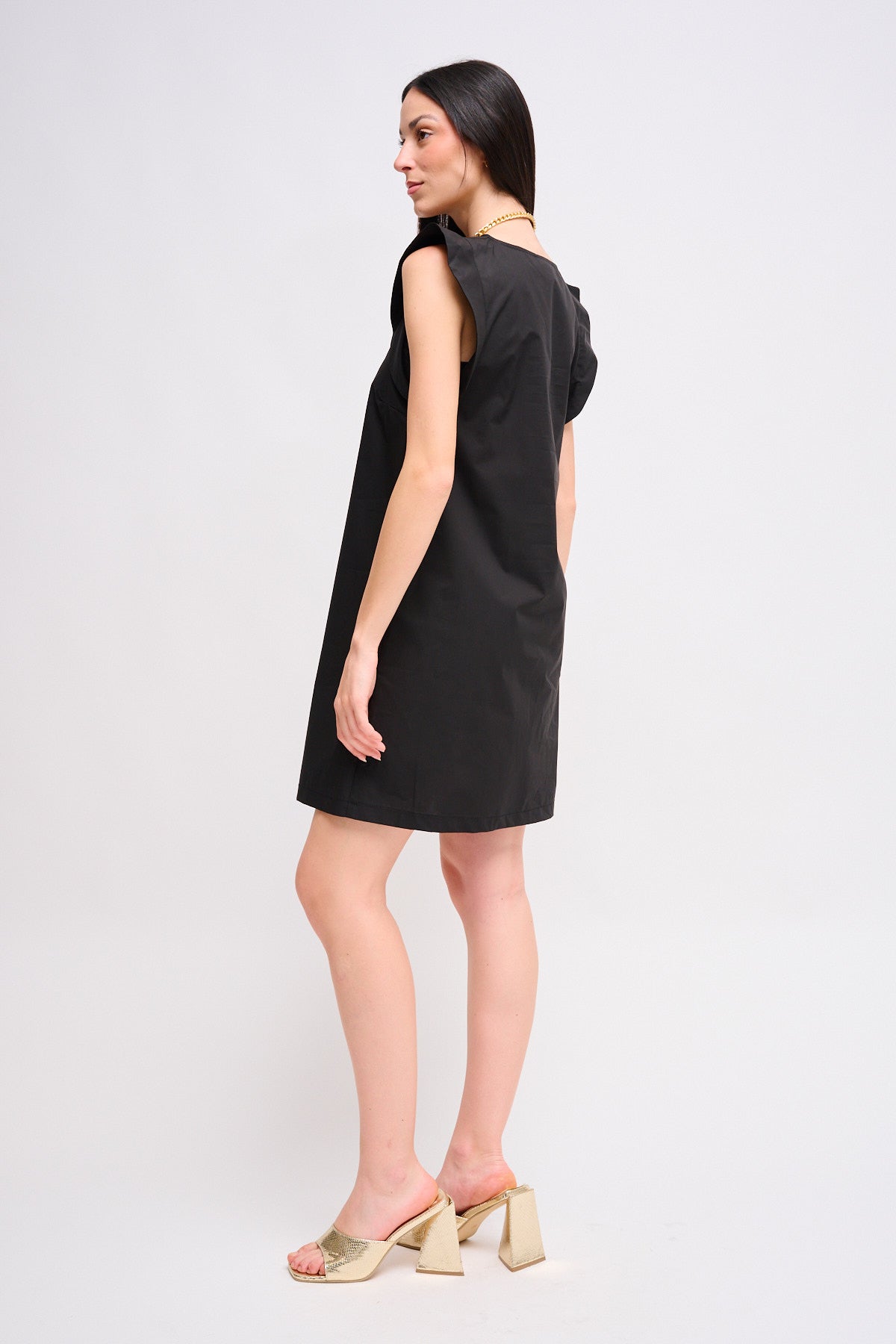 Maryley - Abito corto giromaniche con scollo a V