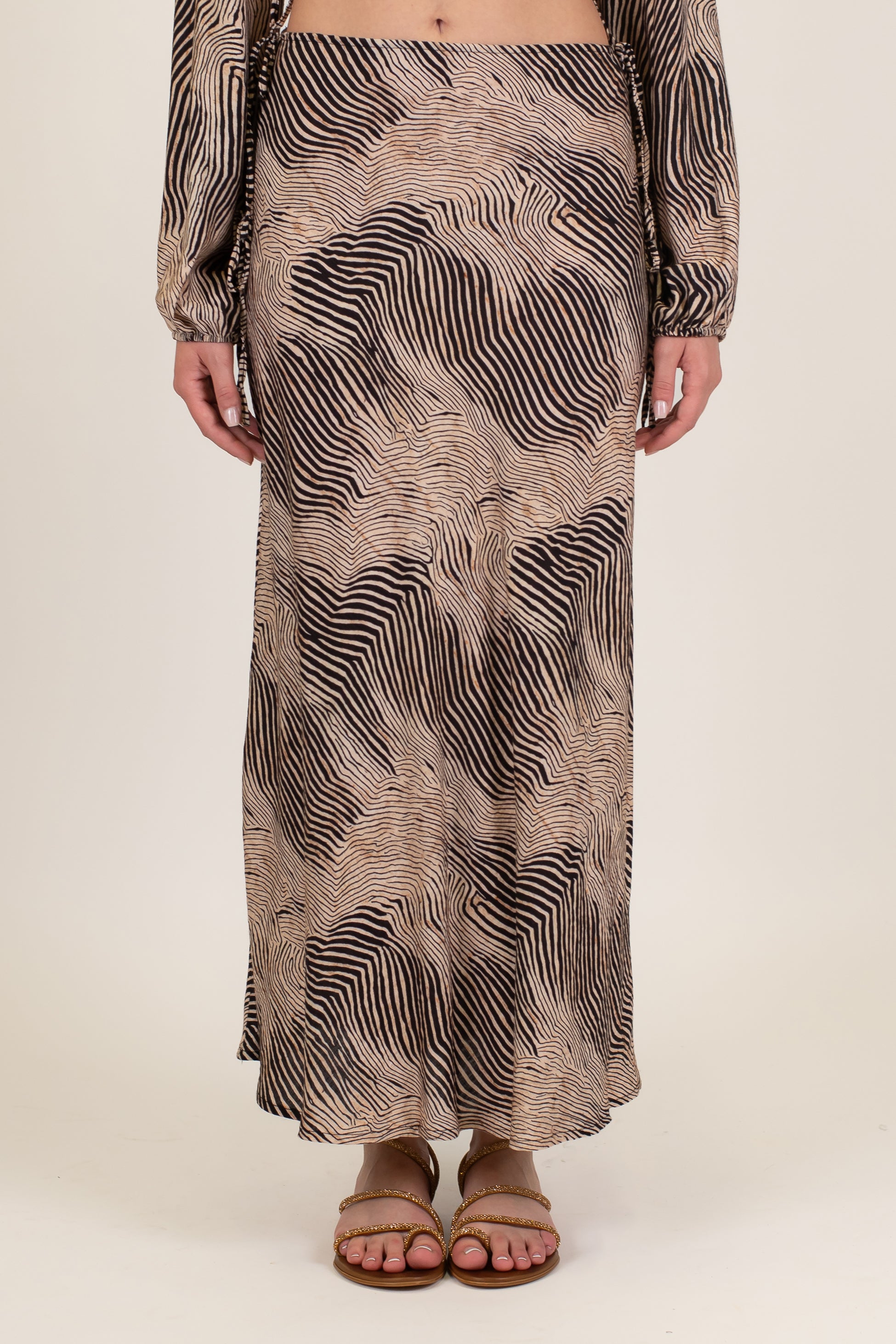 Haveone - Gonna a portafoglio fantasia animalier in viscosa