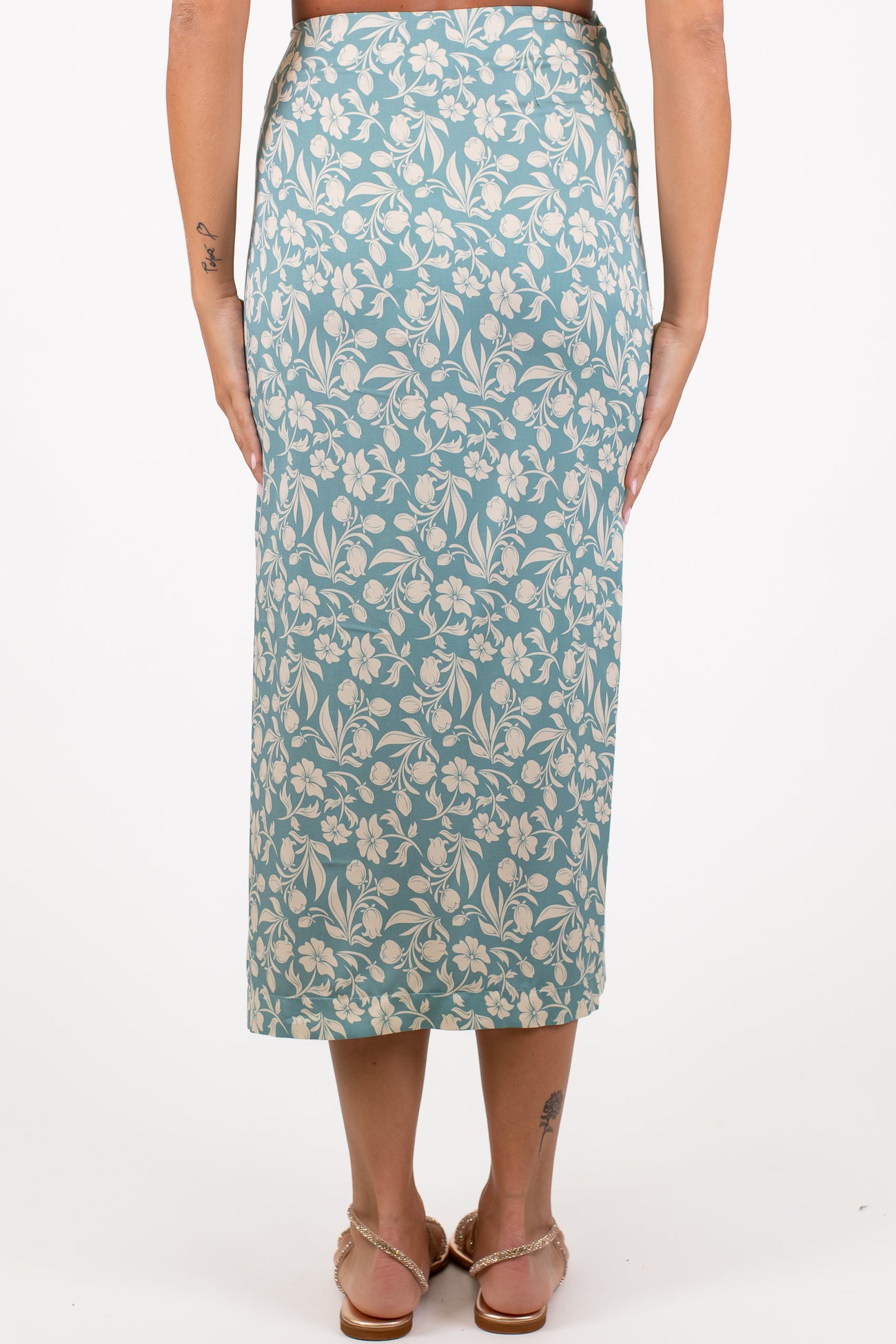 Maryley - Gonna pareo in viscosa fantasia fiori
