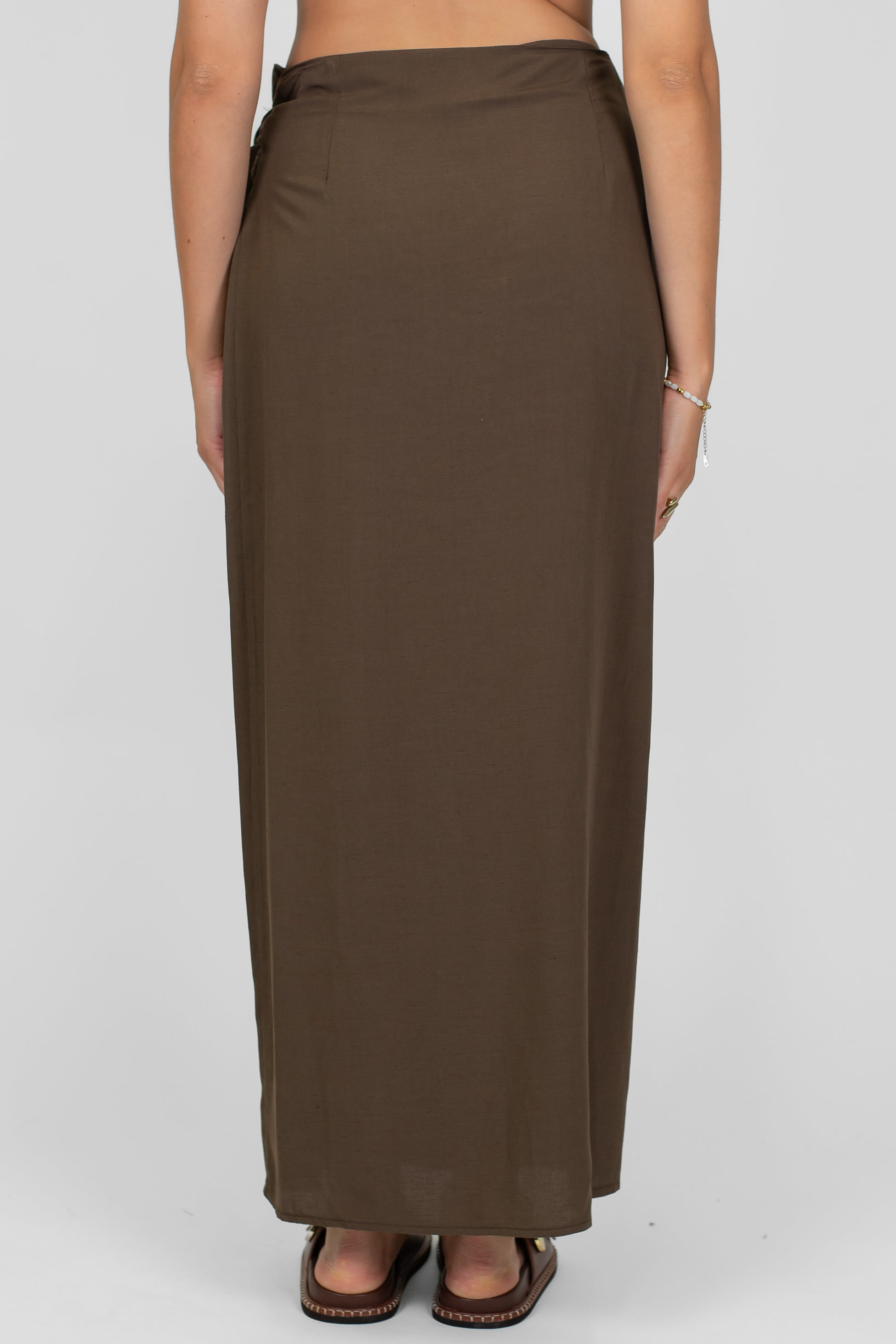 Tensione in - Gonna pareo in misto viscosa e lino