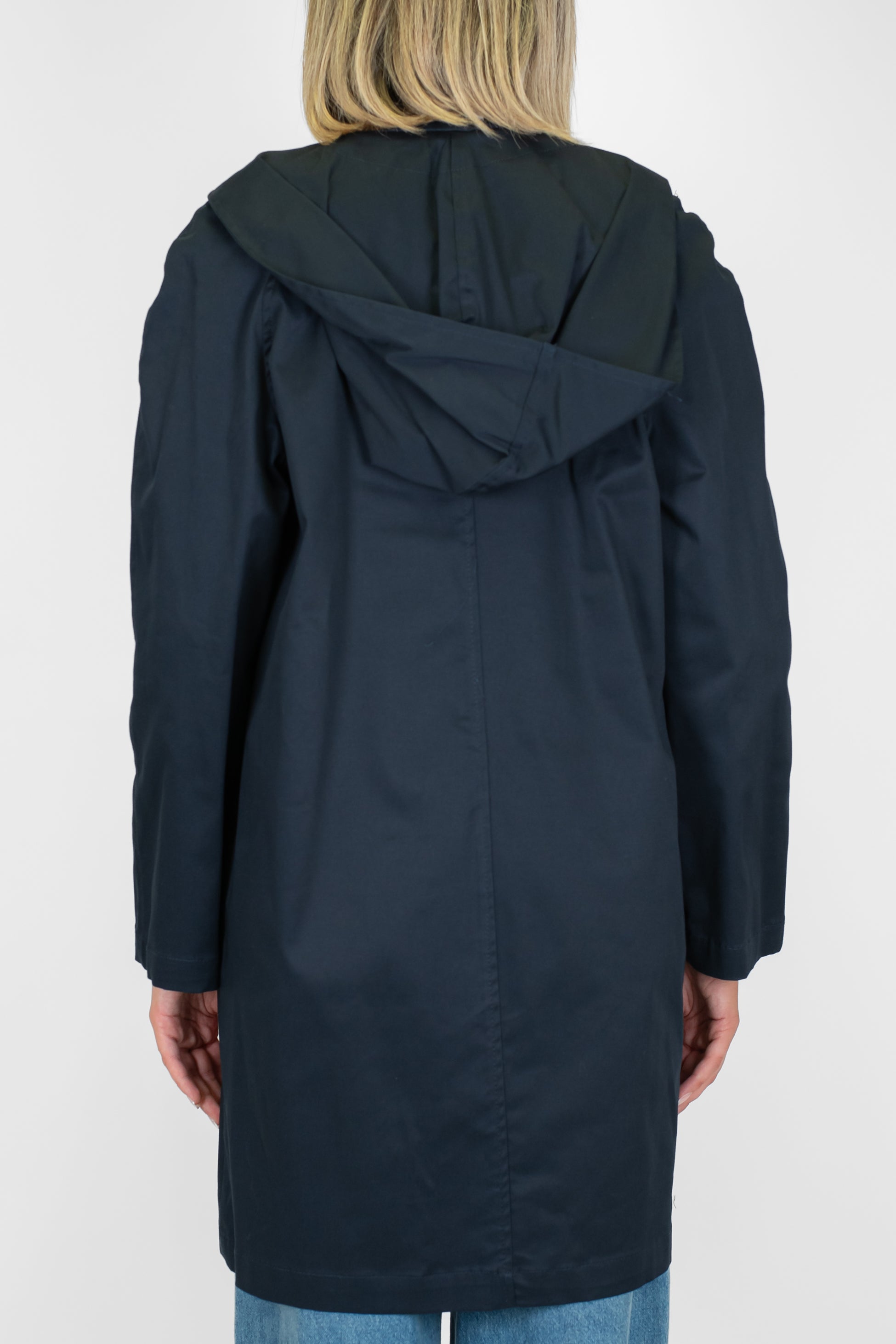 Motel - Trench midi con cappuccio e lacci