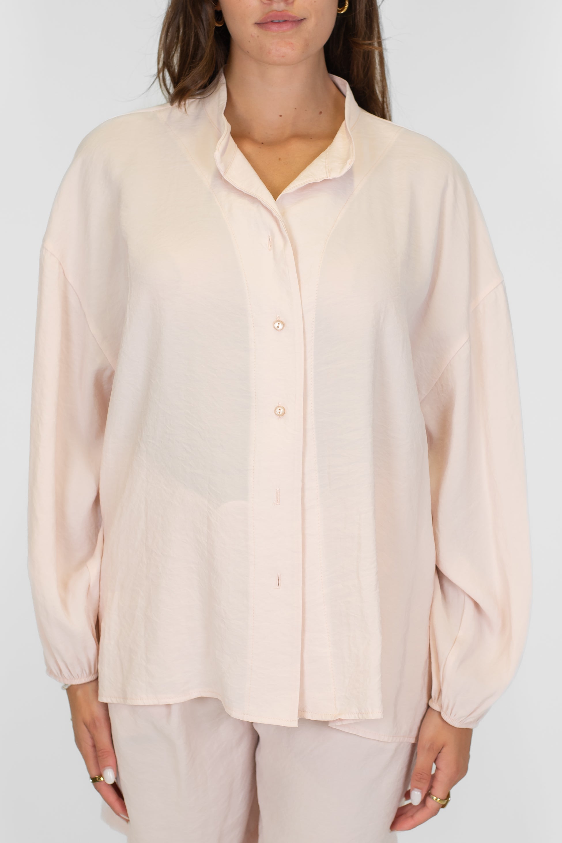 Tensione in - Camicia over in modal con collo coreano