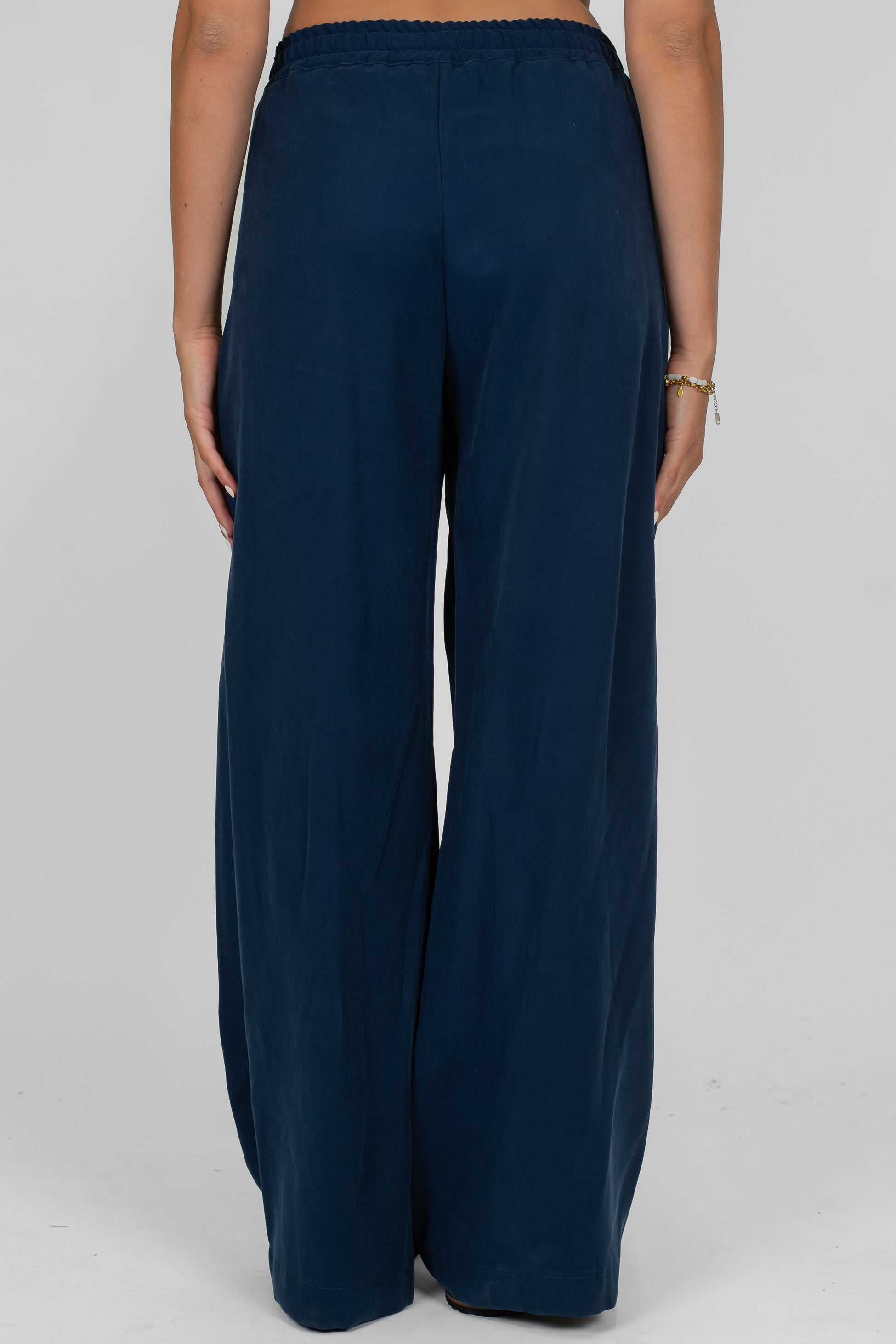 Dixie - Pantalone palazzo in viscosa con coulisse