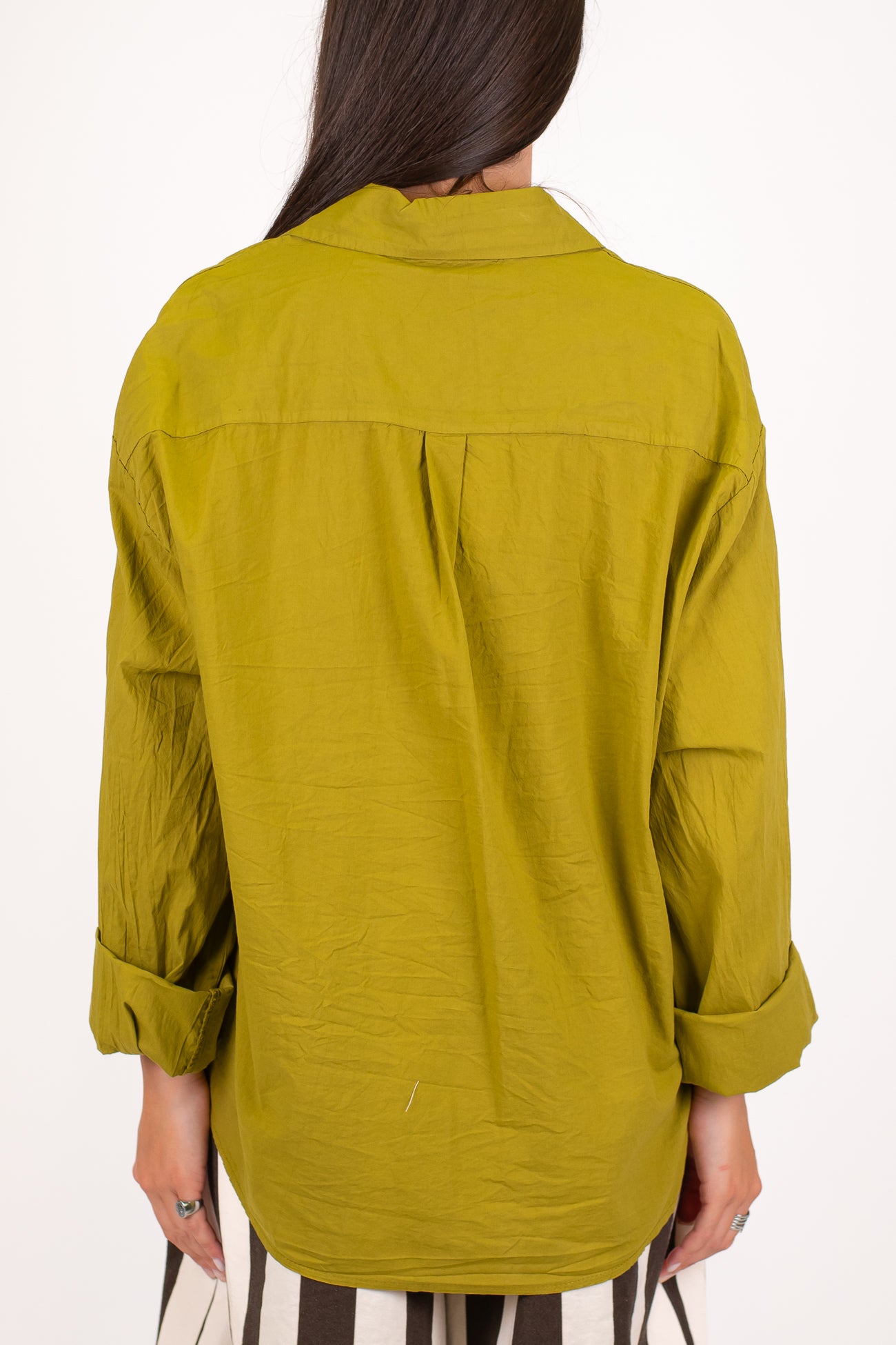Haveone - Camicia in mussola di cotone con doppia tasca