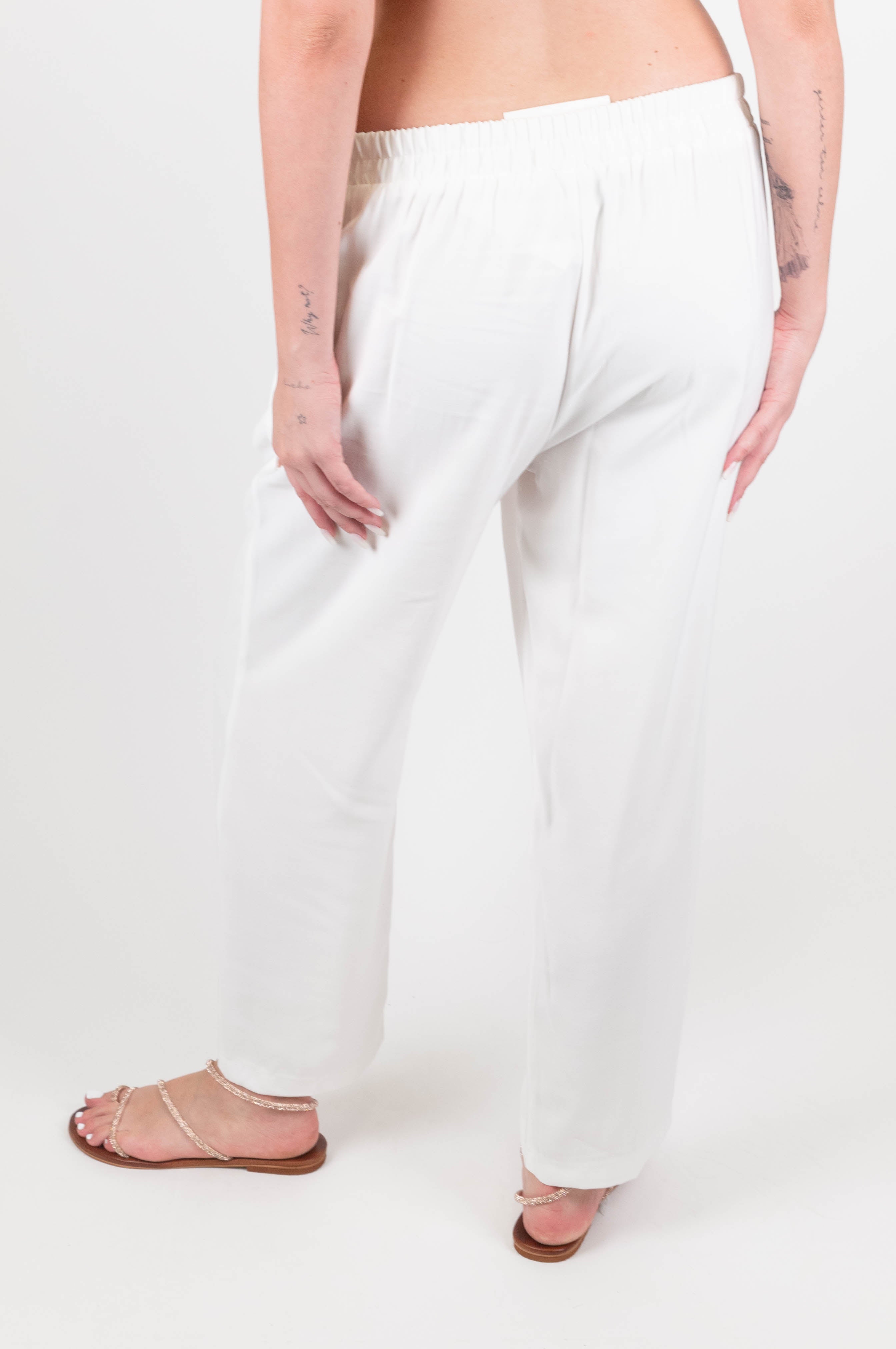 Dixie - Pantalone con pinces ed elastico in vita