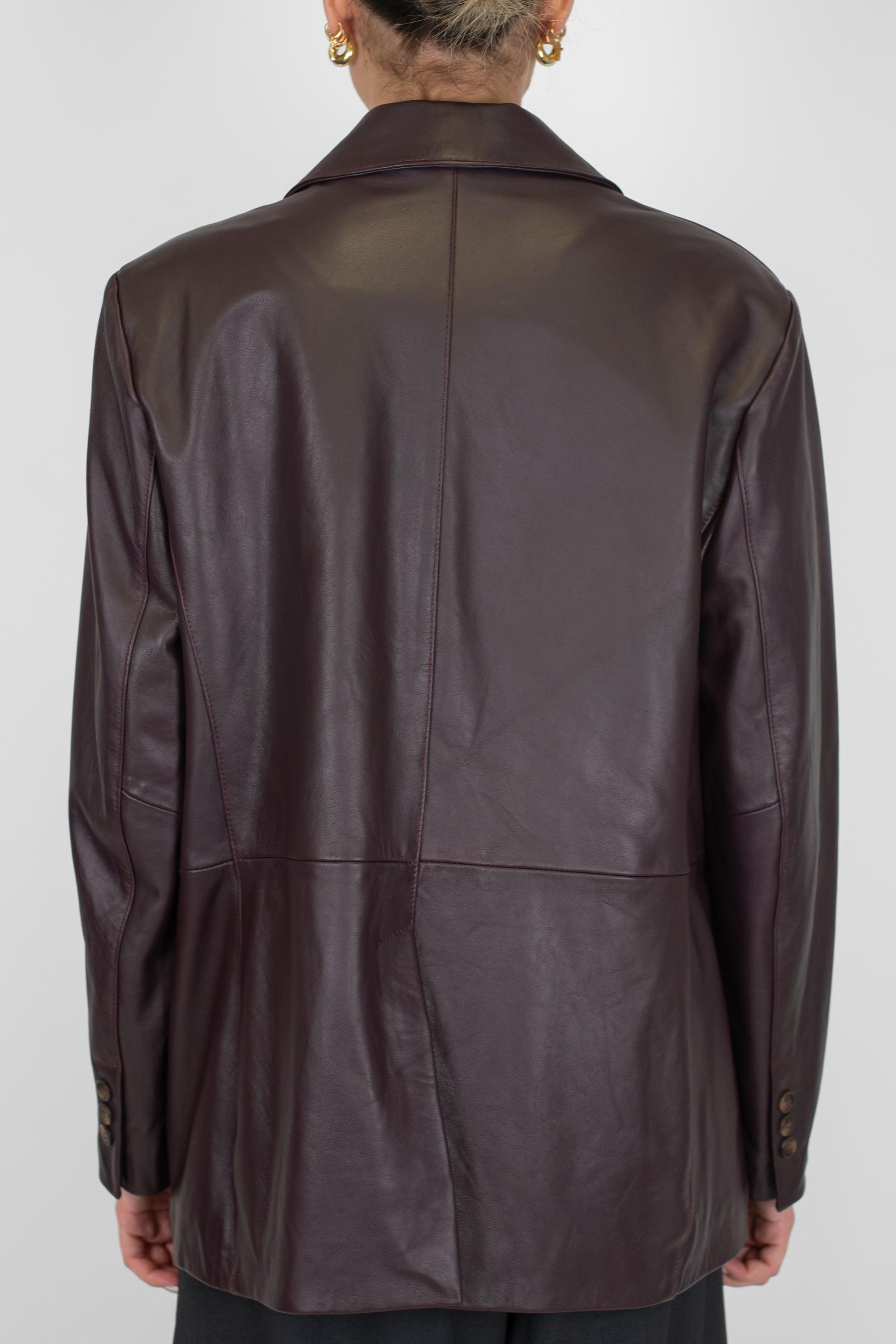 Tensione in - Giacca monopetto in vera pelle