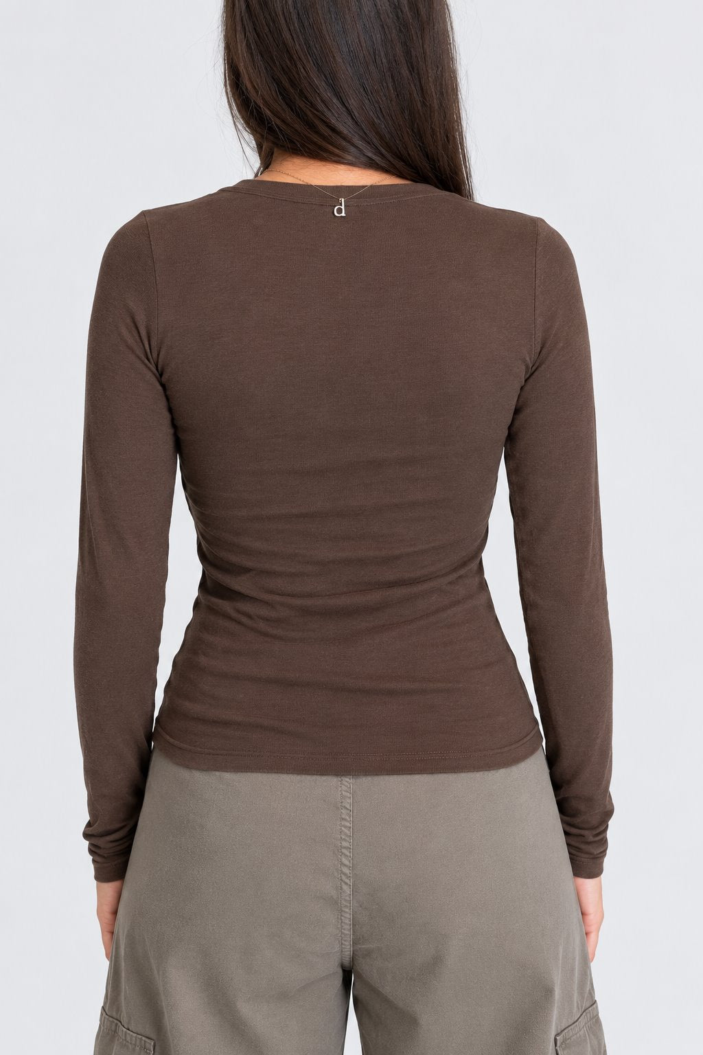 Dixie - Maglia serafino a costine basic in misto cashmere