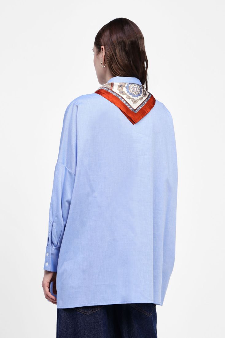 Dixie - Camicia oversize con foulard