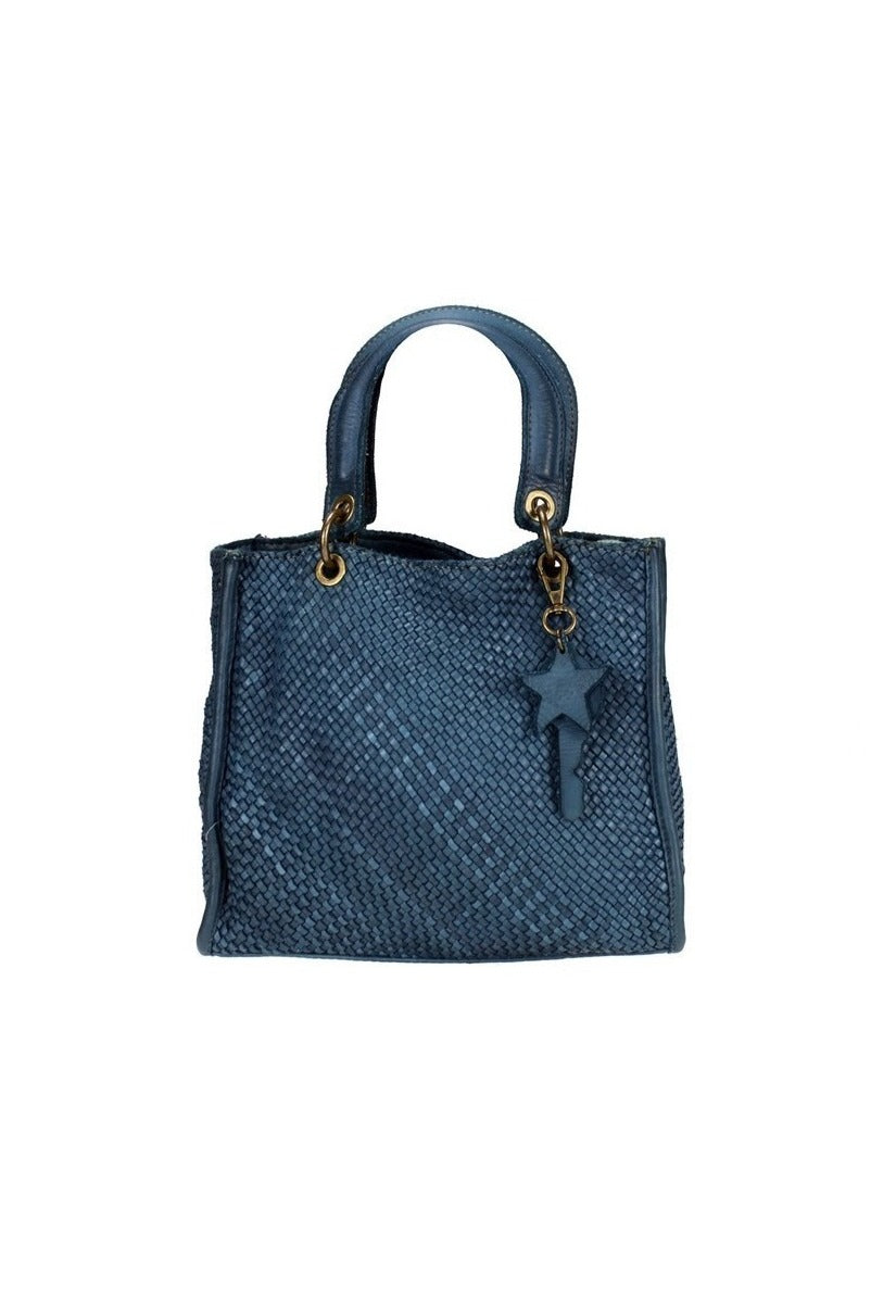 Borsa piccola in pelle intrecciata vintage