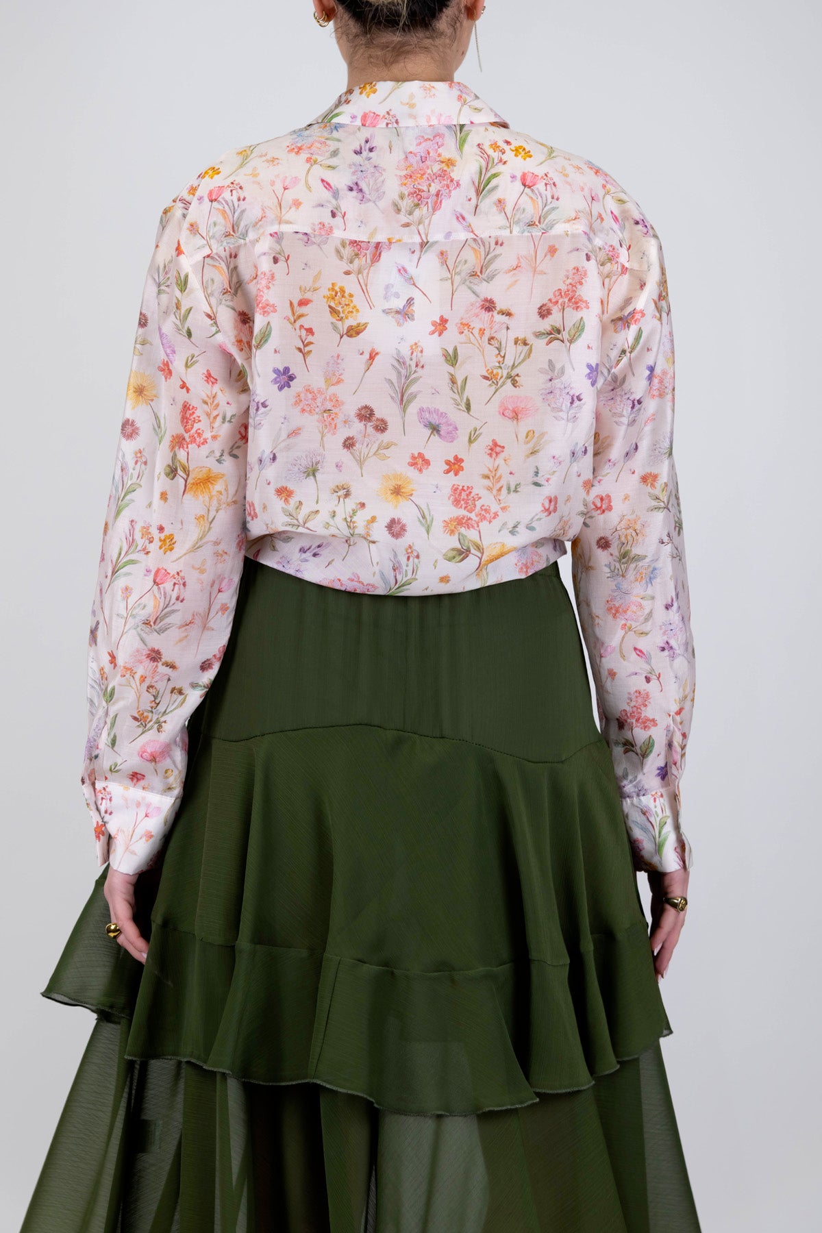 Motel - Camicia fantasia floreale in lyocell