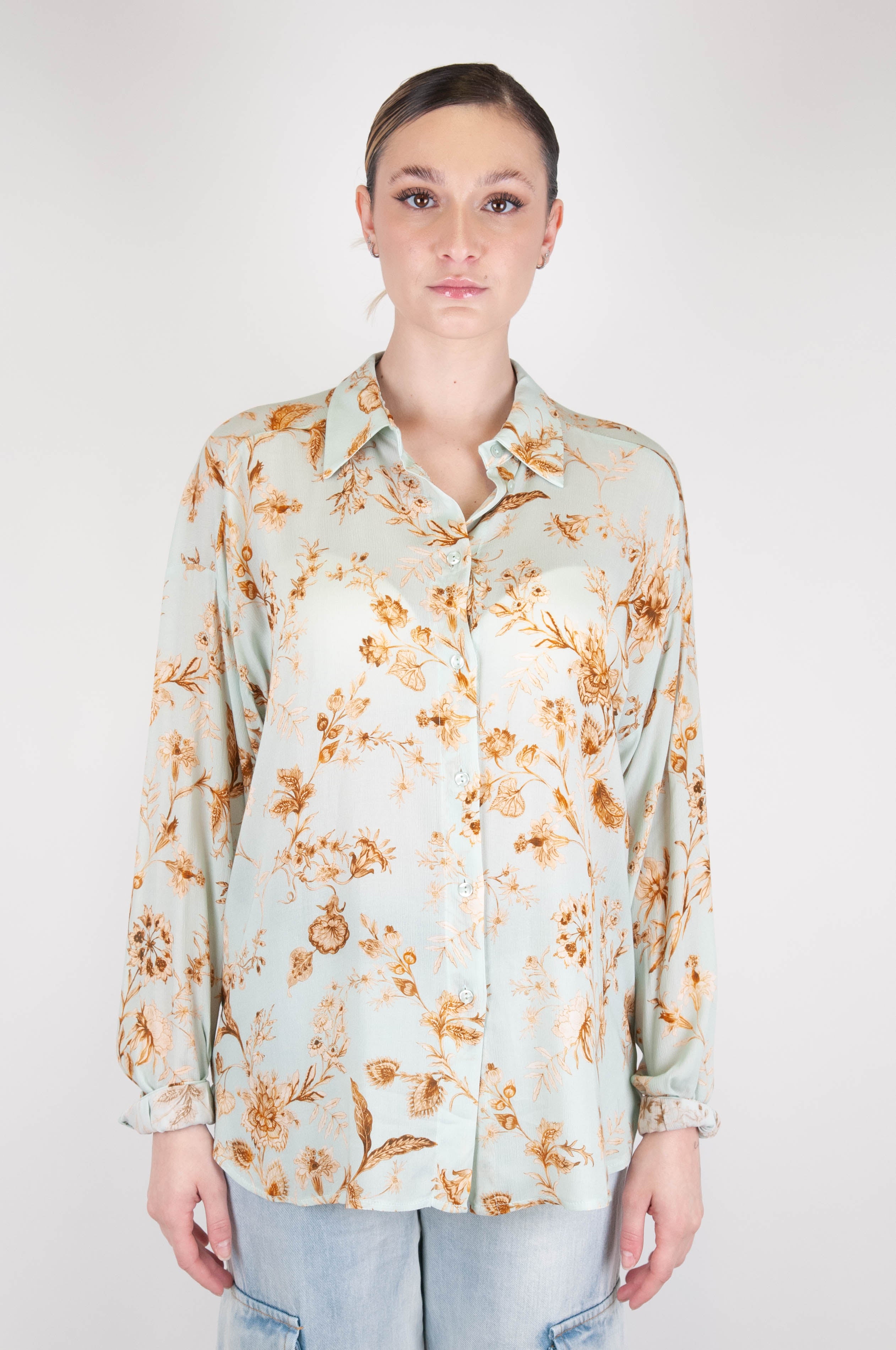 Motel - Floral patterned shirt in viscose