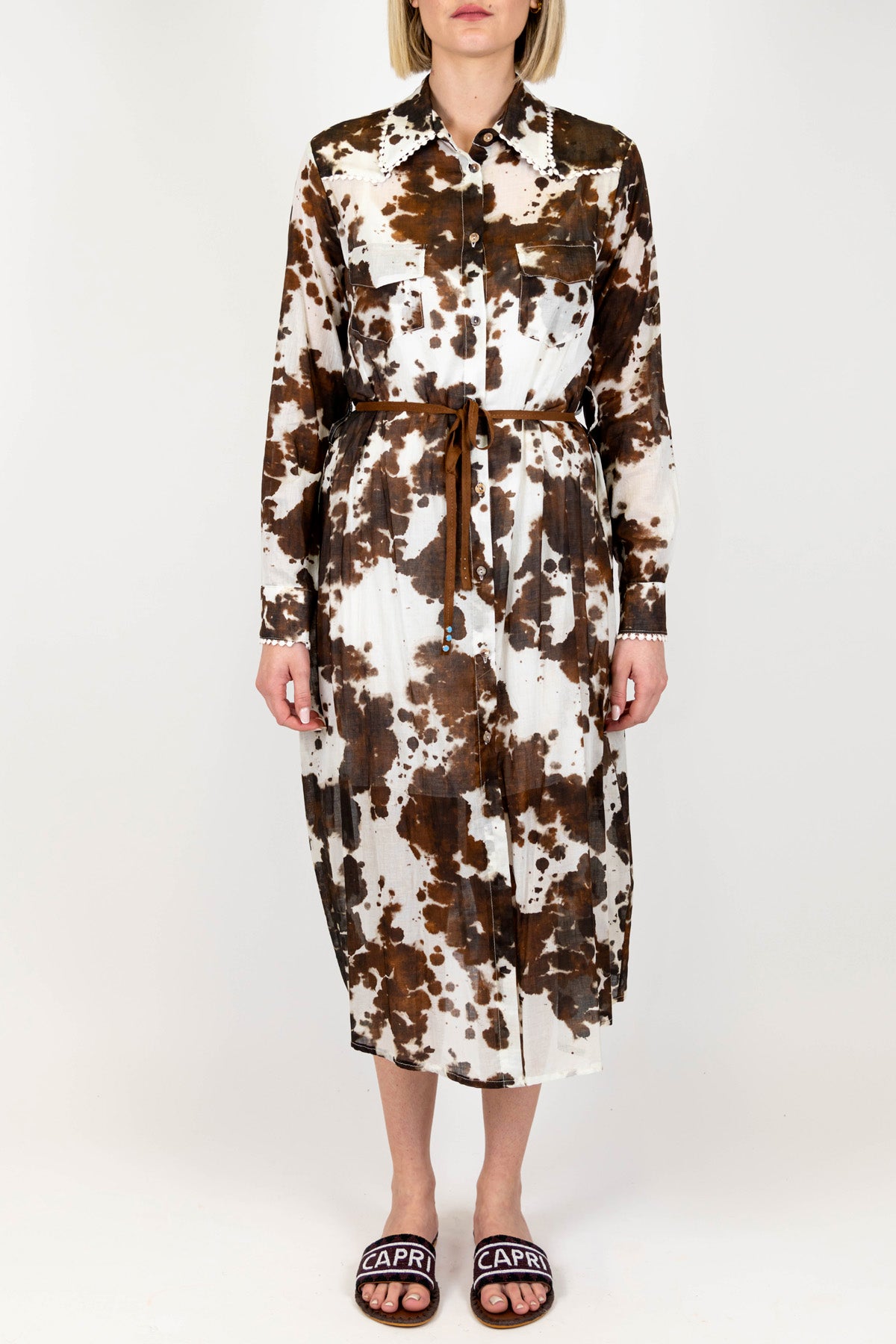 Motel - Chemisier fantasia muccata in mussola di cotone