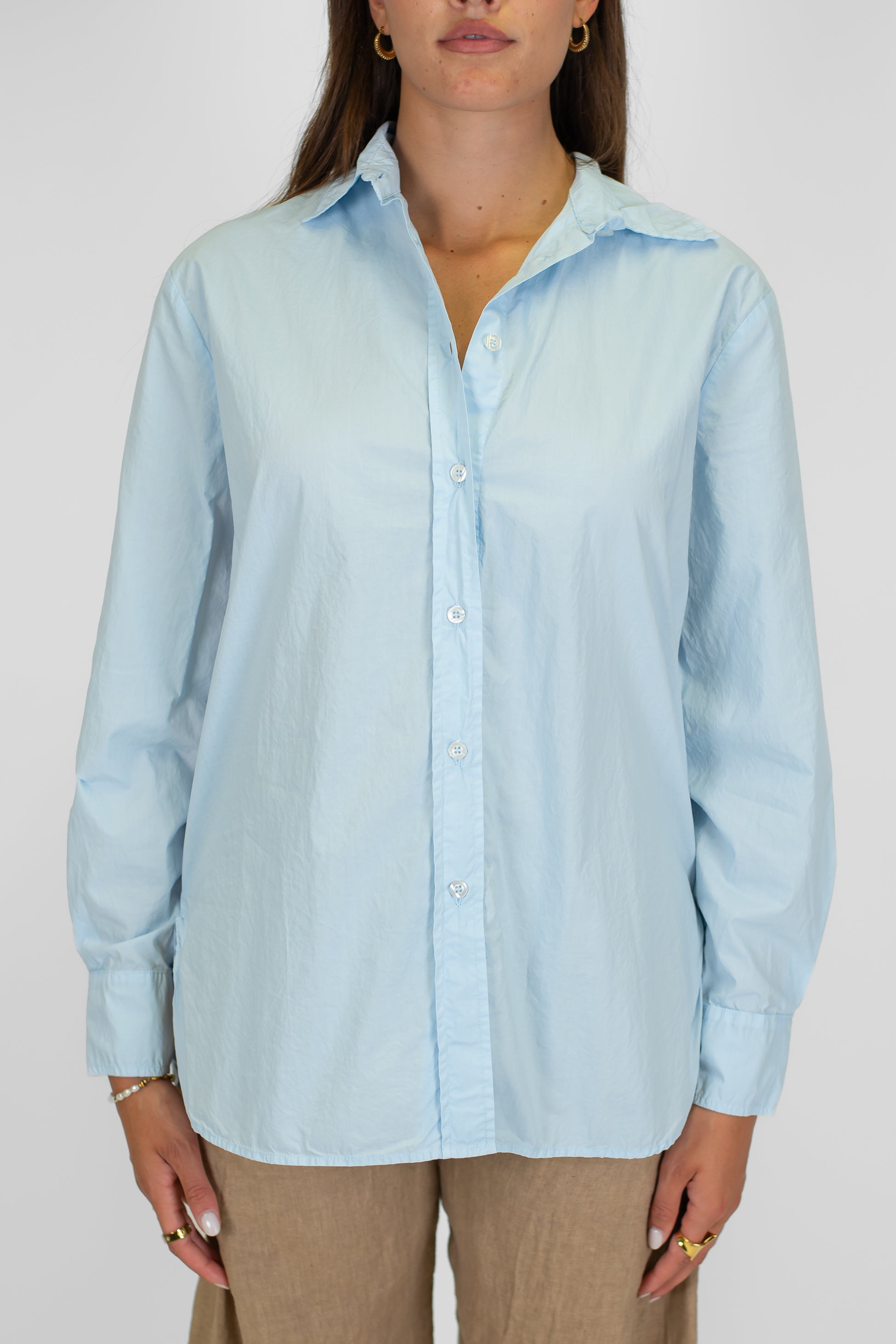 Dixie - Camicia tinta unita in cotone