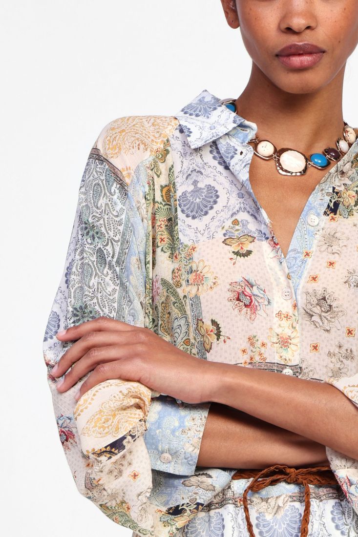 Dixie - Camicia in viscosa fantasia